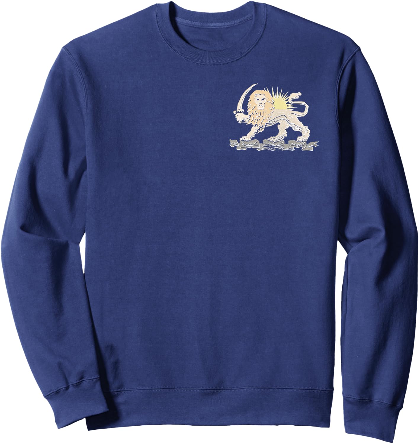 Shir-o-Khorshid Iran Lion and Sun COA Persian Emblem Sweatshirt - Sweatshirt | Navy