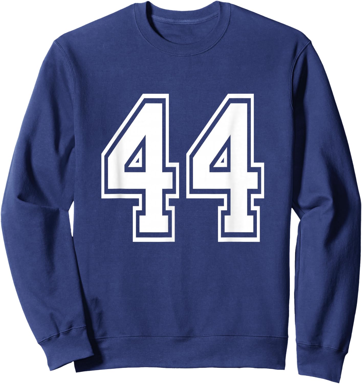 Number 44 Birthday Varsity Sports Team Jersey Sweatshirt - Sweatshirt | Navy