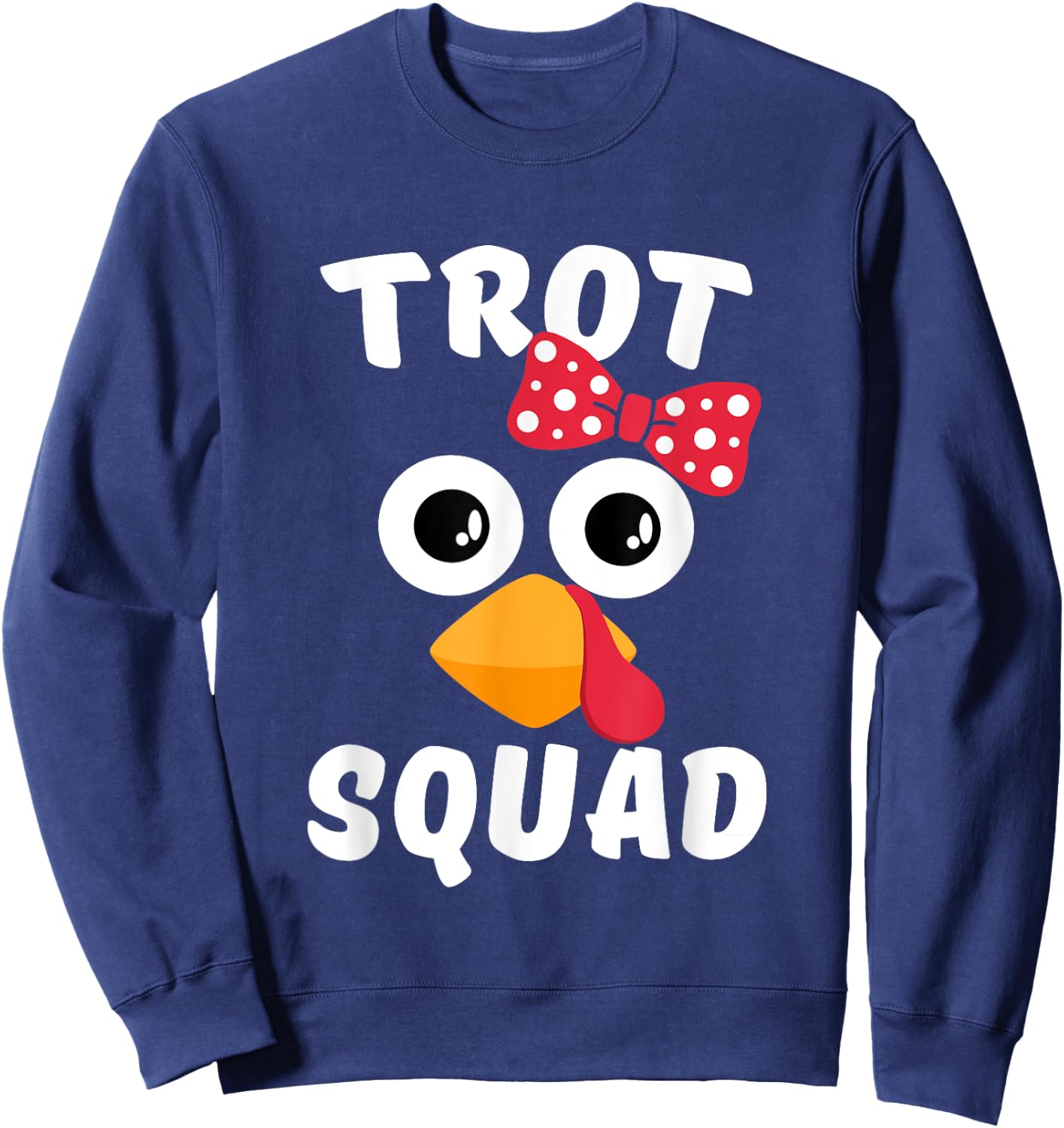 Turkey Trot Thanksgiving Marathon Cute Running Shirt Sweatshirt - Sweatshirt | Navy