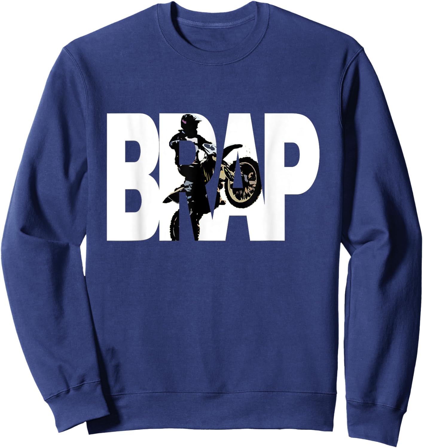 Brap Motorcycle Motocross Off-Road MX Rider Sweatshirt - Sweatshirt | Navy