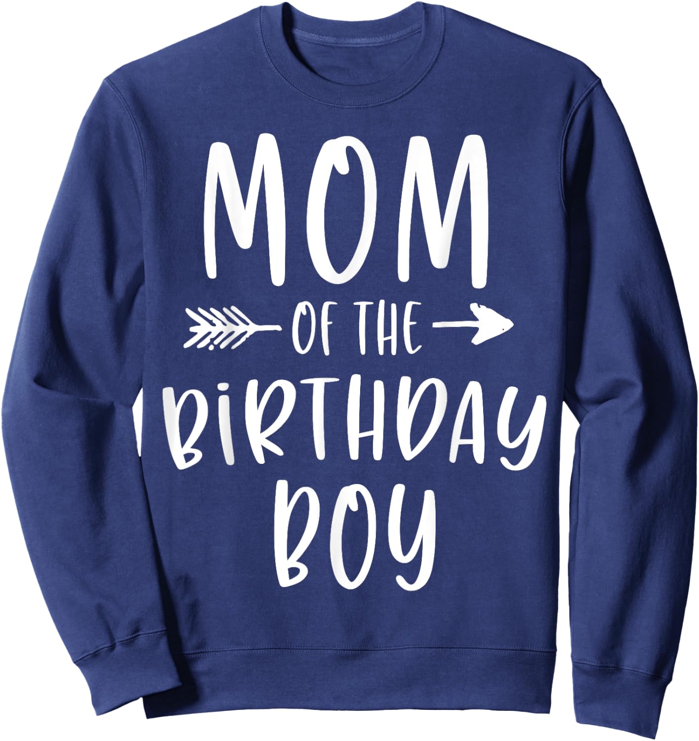 Mom of the Birthday Boy Mama And Son Bday Party Mother Sweatshirt - Sweatshirt | Navy