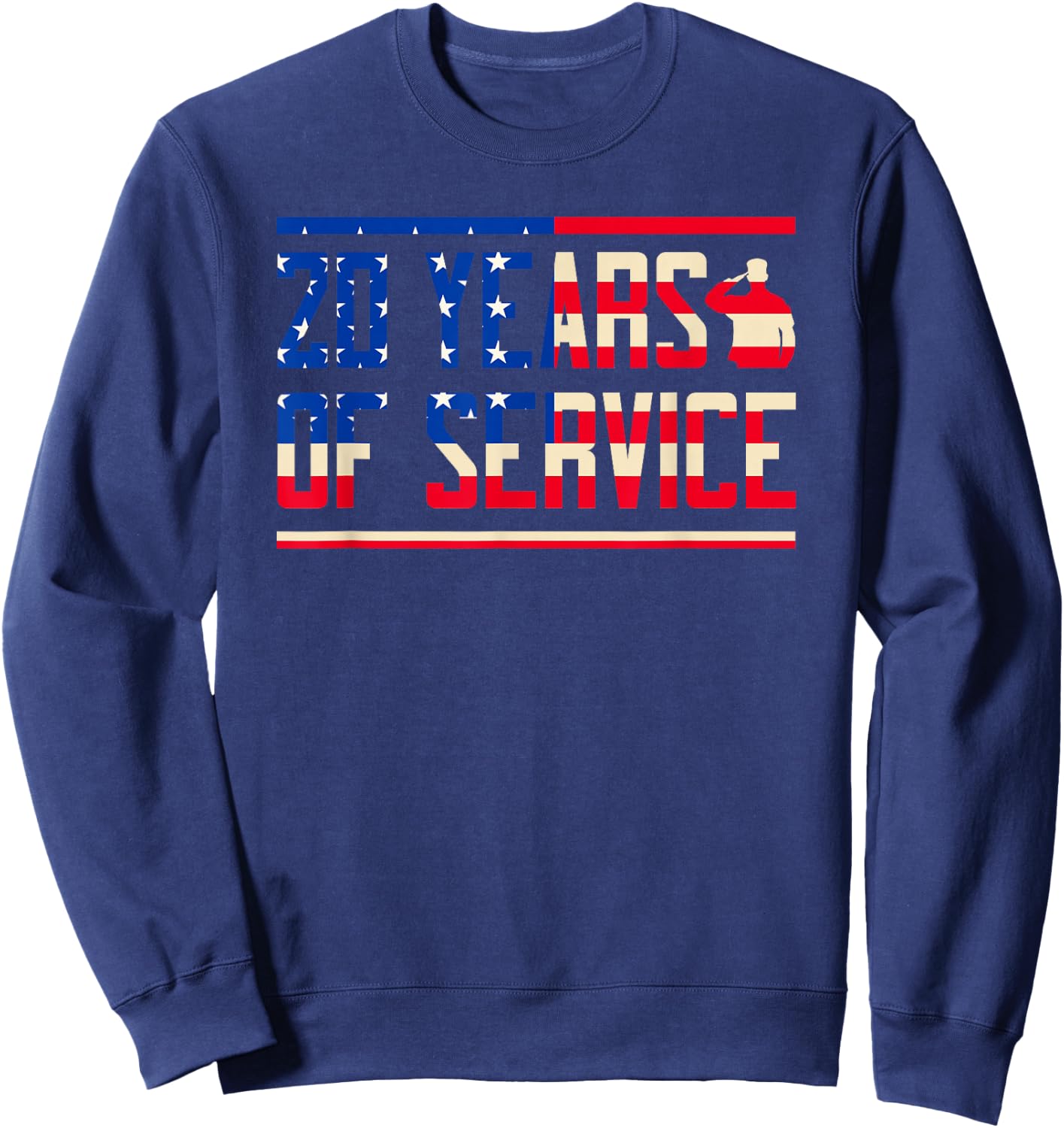 20 Years of Service Military Anniversary Sweatshirt - Sweatshirt | Navy