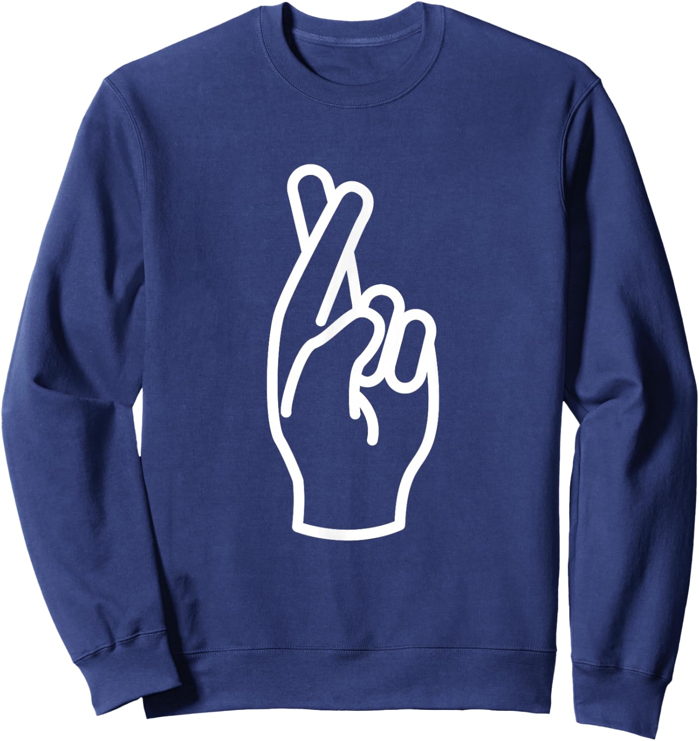 Fingers Crossed Sweatshirt - Sweatshirt | Navy