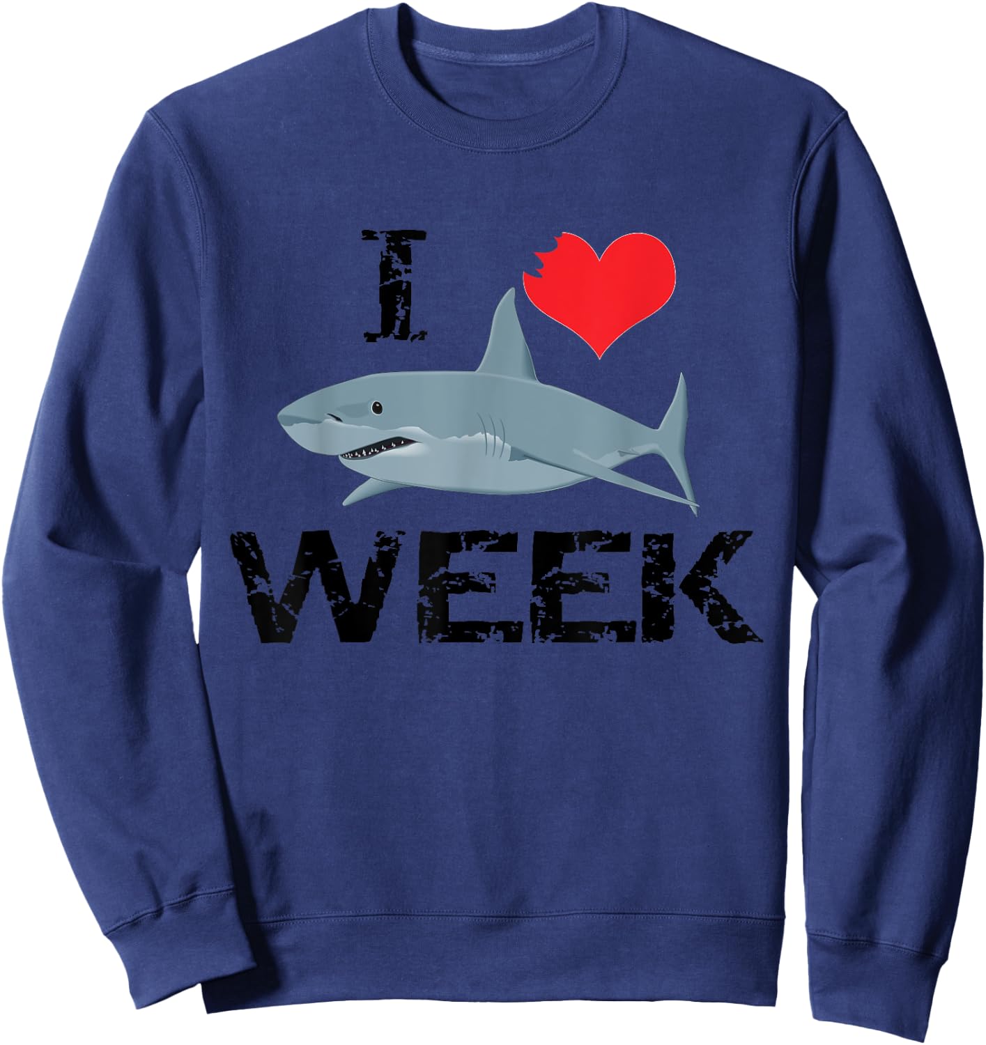 I Love Sharks , Shark Fan Gift Sweatshirt - Sweatshirt | Navy
