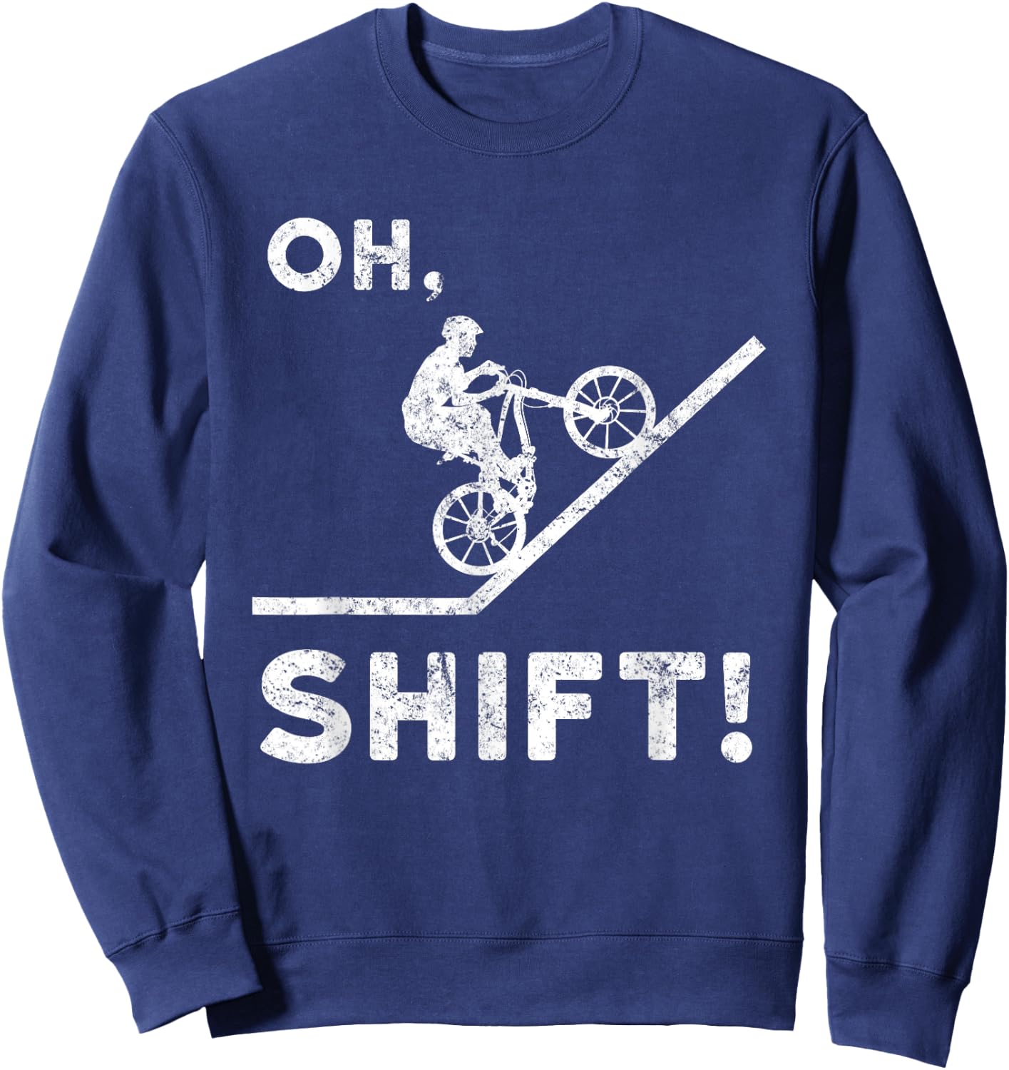 Mountain Biking Oh Shift - Mountain Bike Sweatshirt - Sweatshirt | Navy
