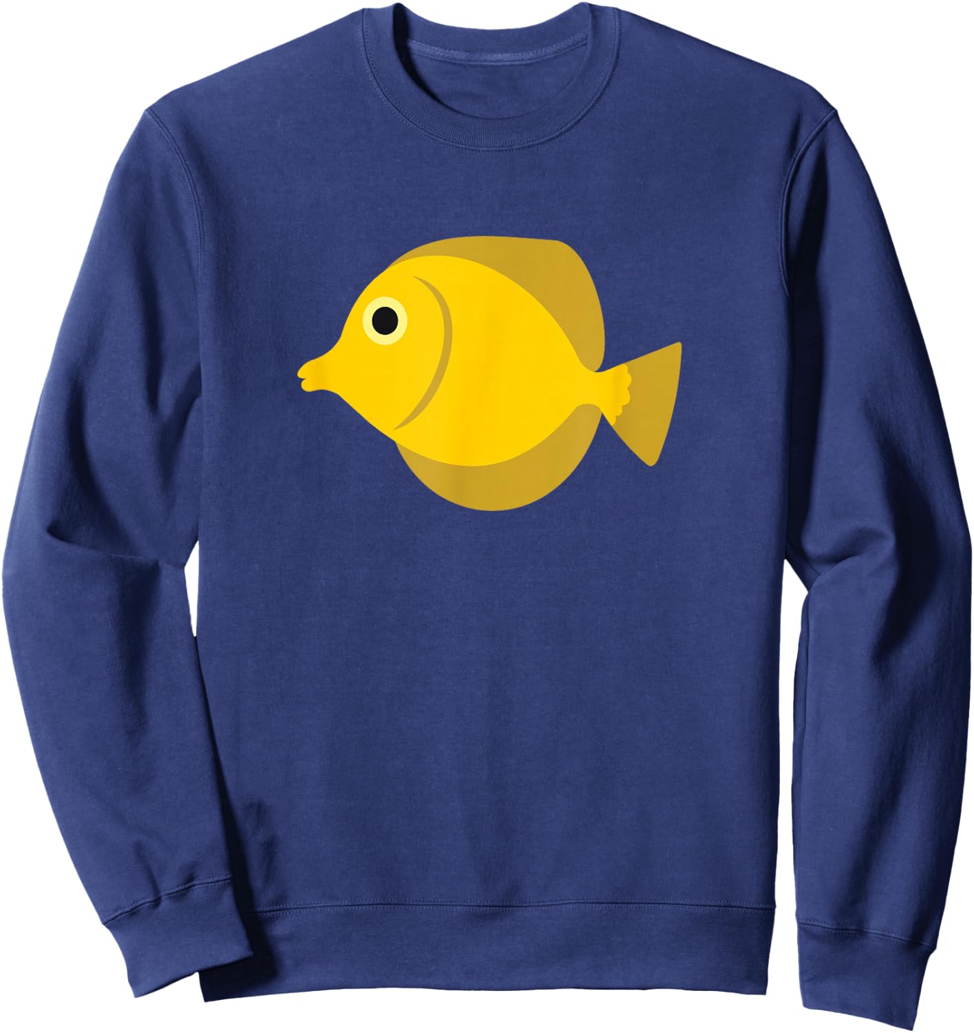 Yellow Tang Fish Print Sweatshirt - Sweatshirt | Navy