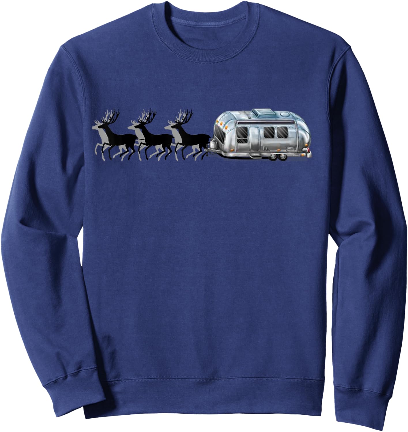 A super fun vintage airstream trailer Christmas . Sweatshirt - Sweatshirt | Navy