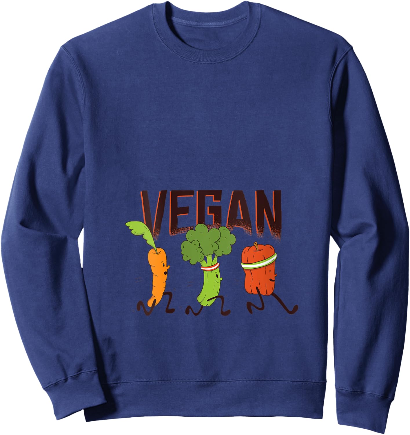 Vegan Runner V-Neck Sweatshirt - Sweatshirt | Navy