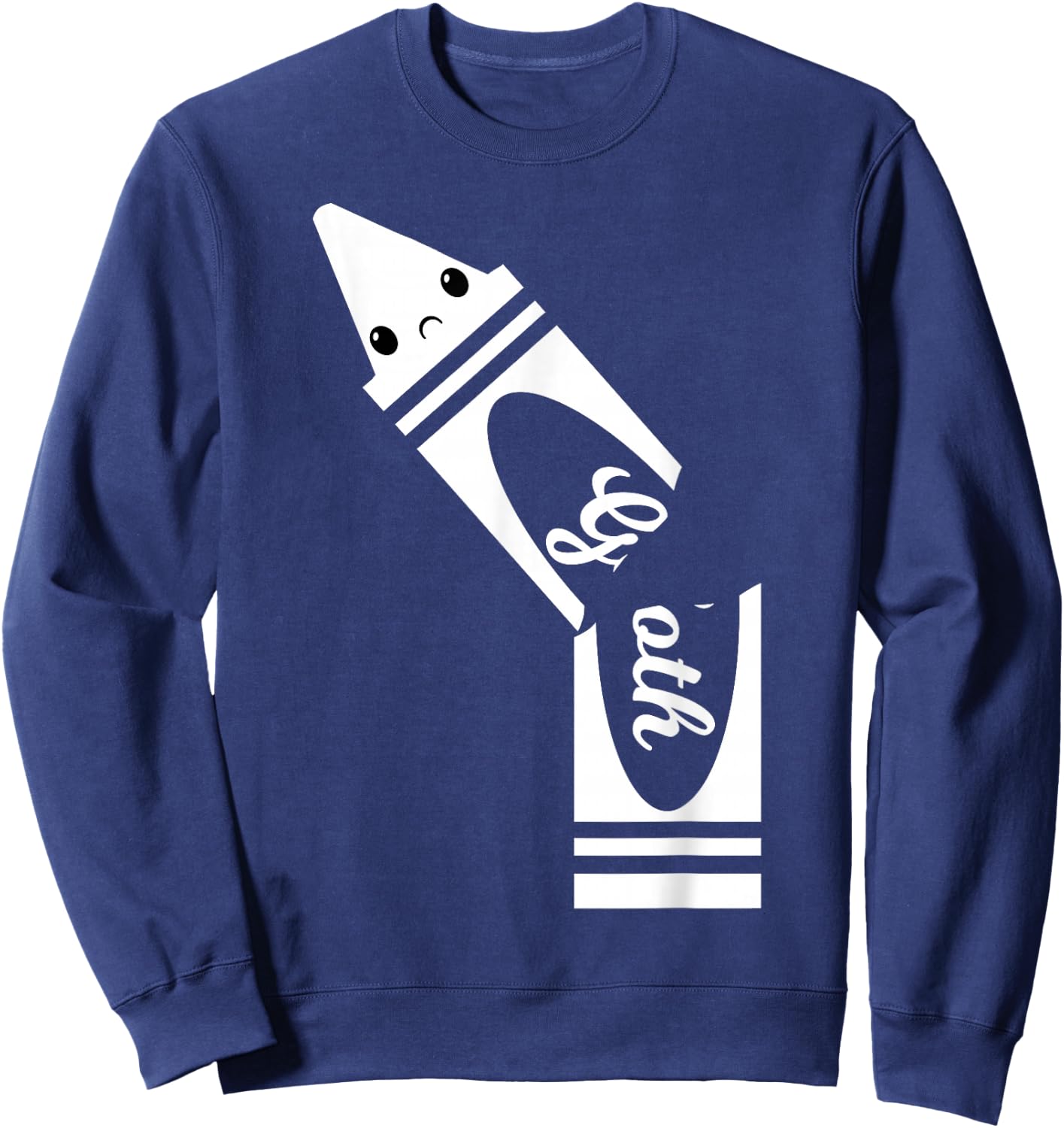 Goth Broken Crayon Funny Halloween Costume Couple Sweatshirt - Sweatshirt | Navy