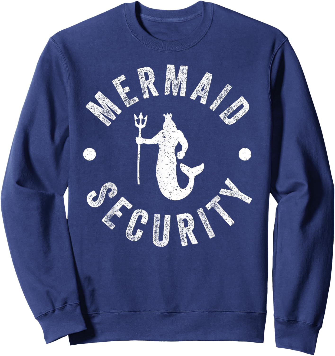 Mermaid Security Funny Swimming Costume Sweatshirt - Sweatshirt | Navy