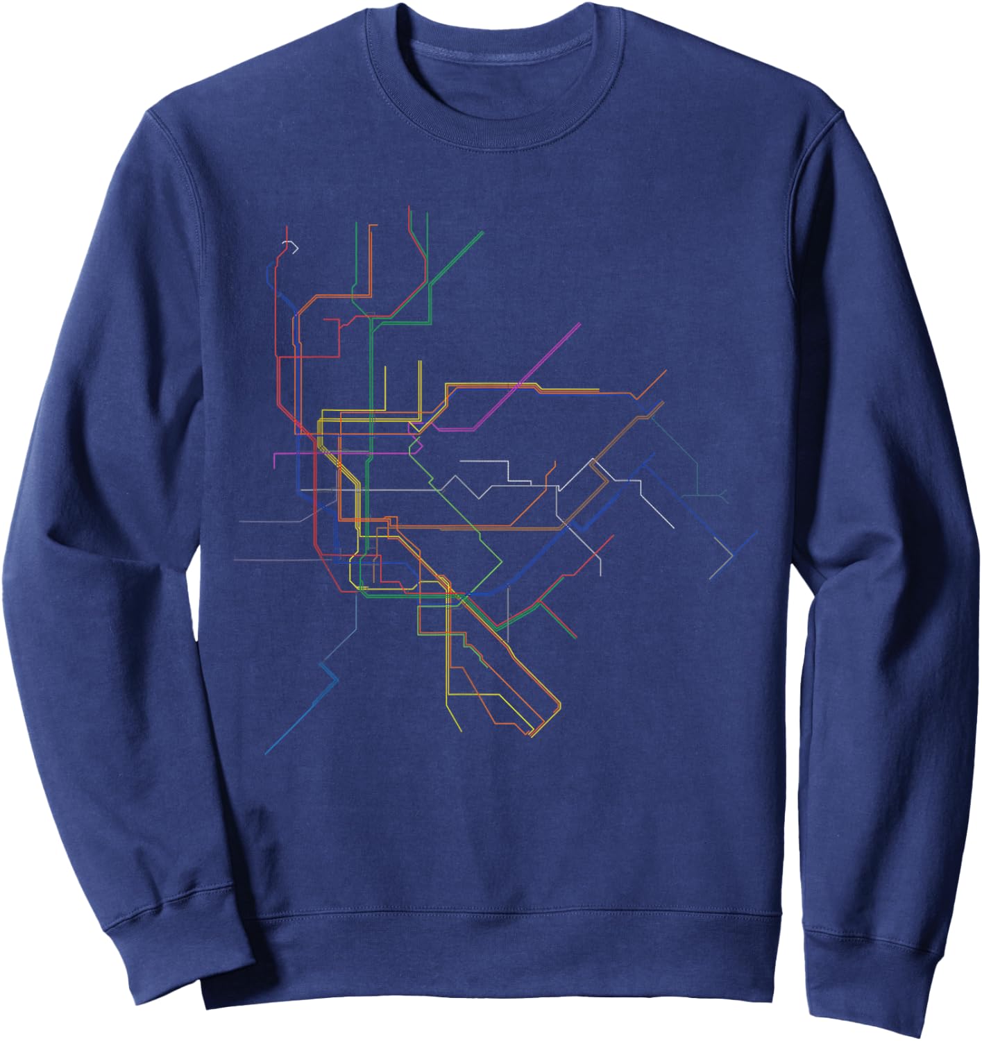 New York Subway Train - Men Women T Shirt Sweatshirt - Sweatshirt | Navy