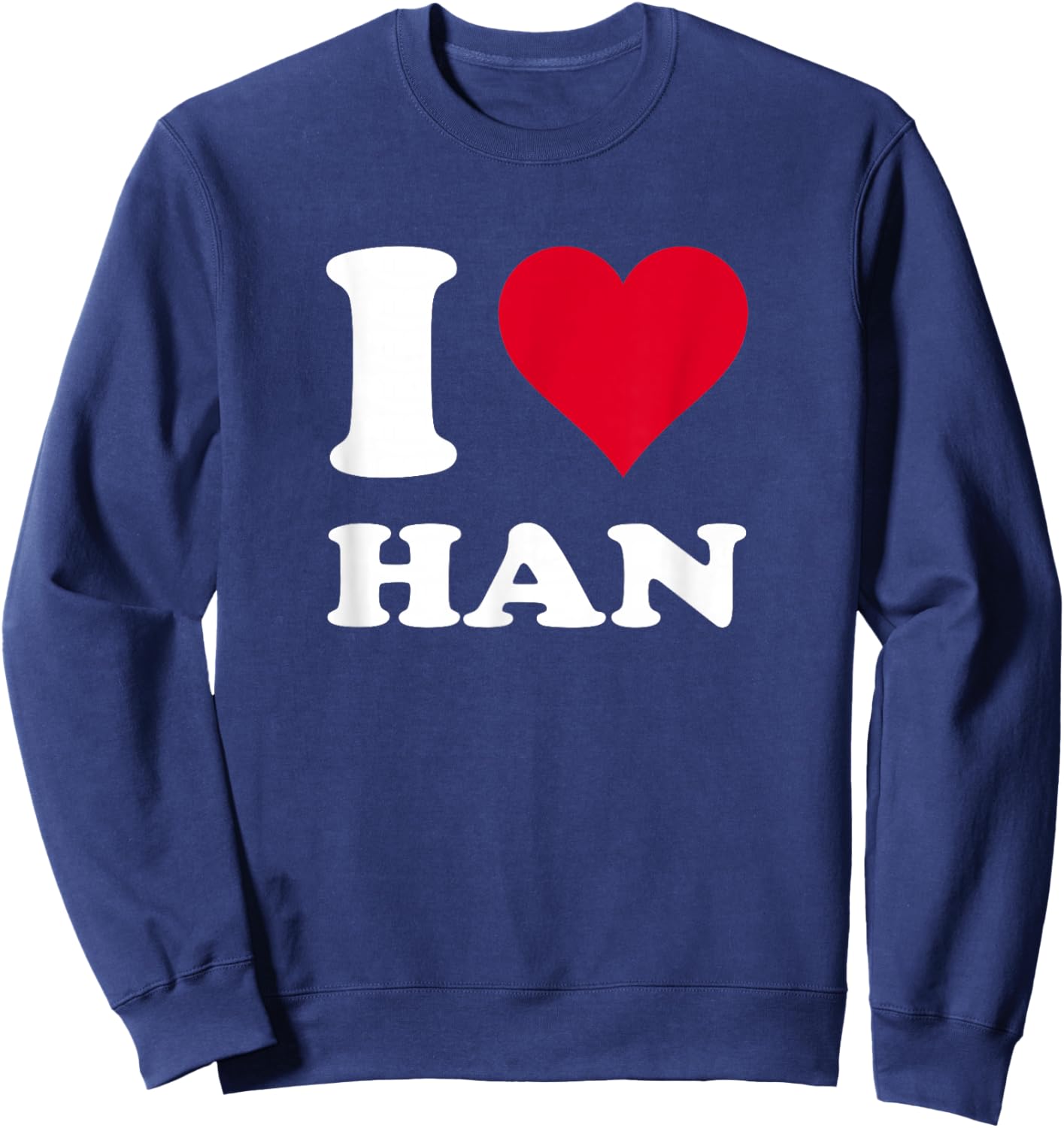 Red Heart I Love Han Sweatshirt - Sweatshirt | Navy