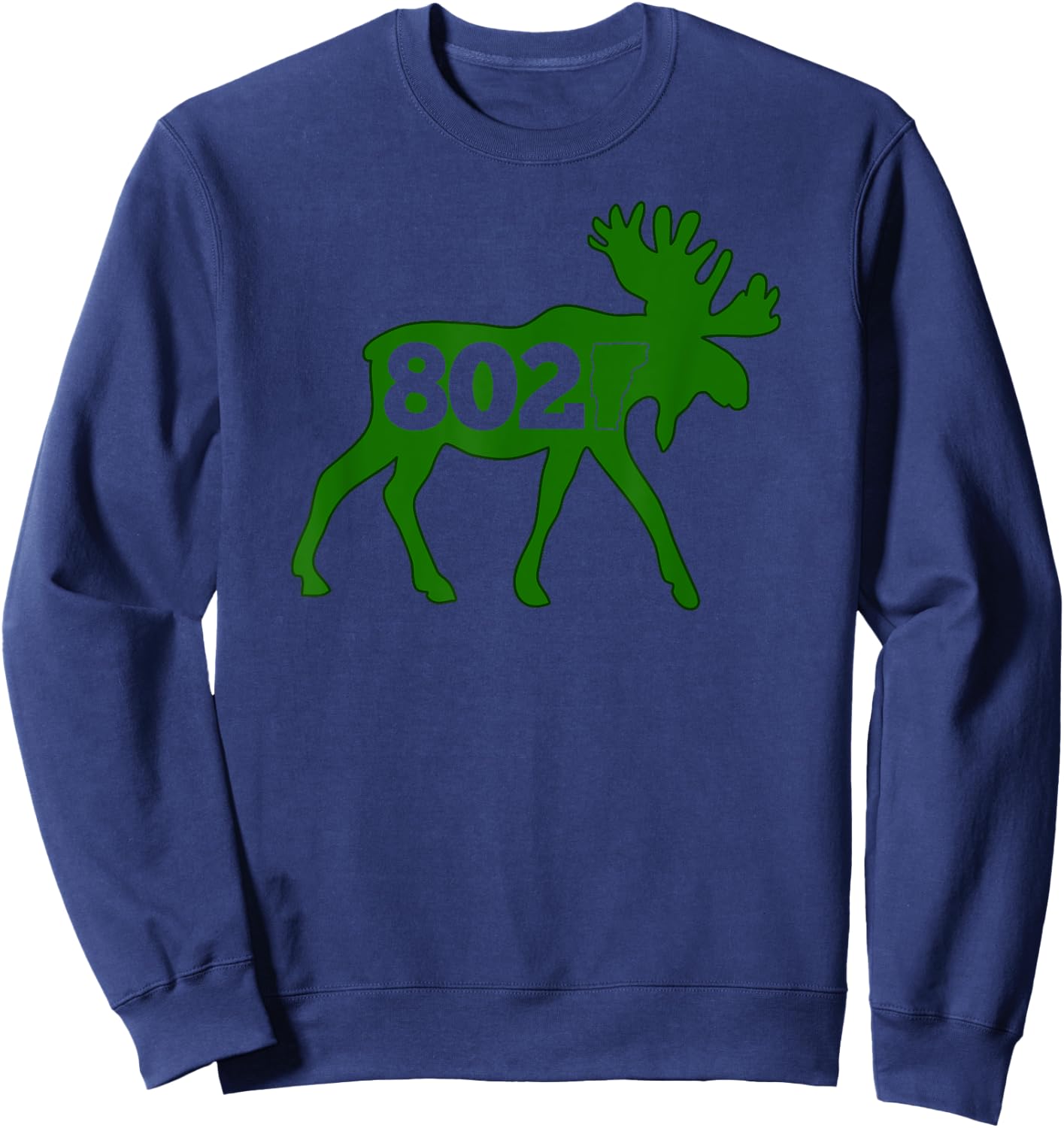 Vermont Moose 802 Vermont Green Mountain State Sweatshirt - Sweatshirt | Navy