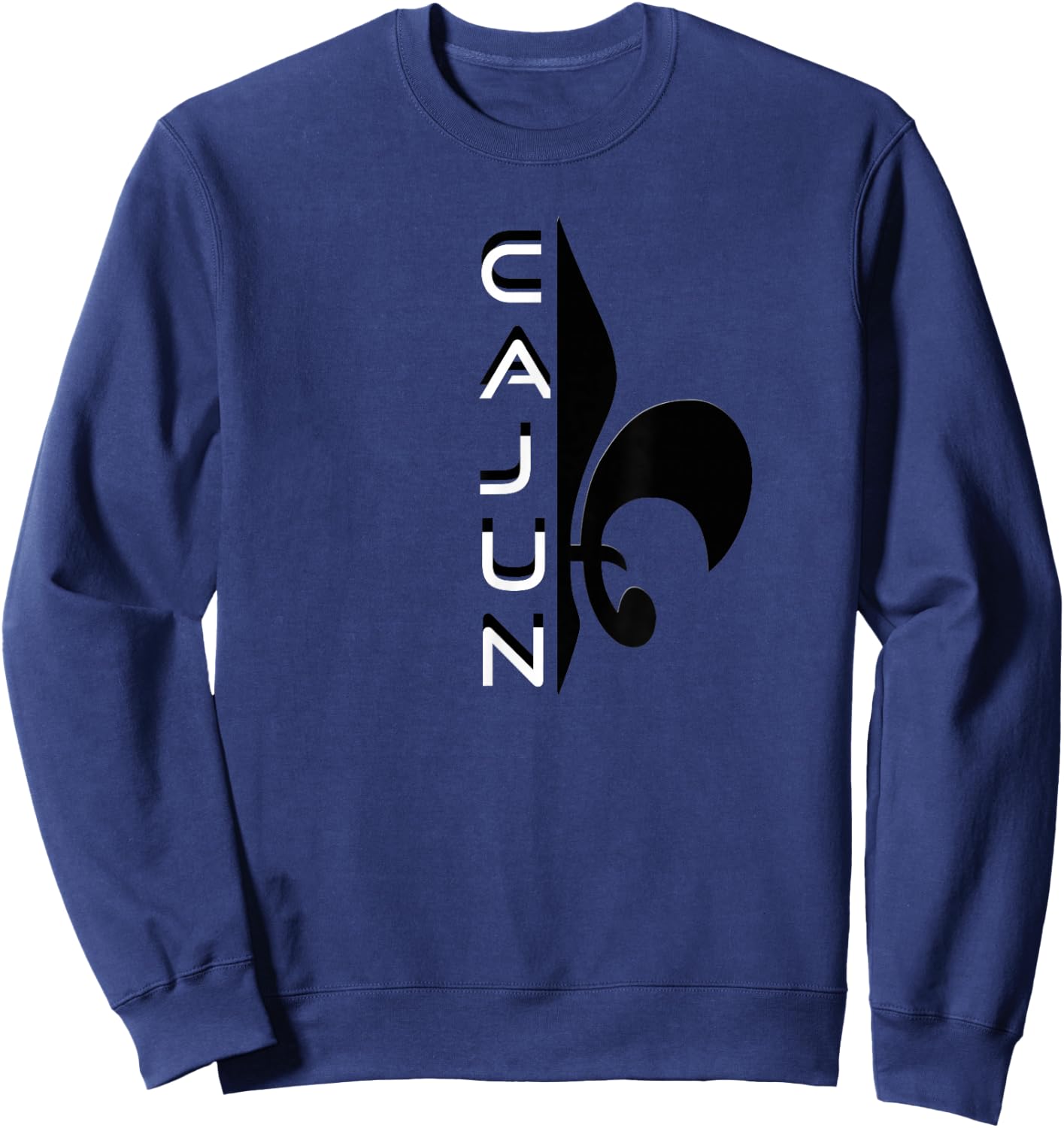 Proud Cajun Fleur Louisiana Pride State Symbol Sweatshirt - Sweatshirt | Navy