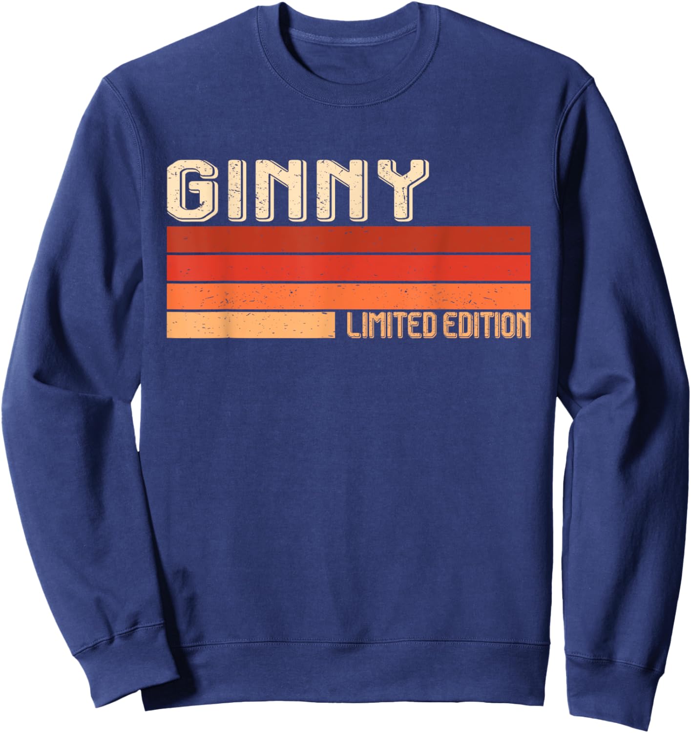 GINNY Name Personalized Idea Men Retro Vintage GINNY Sweatshirt - Sweatshirt | Navy