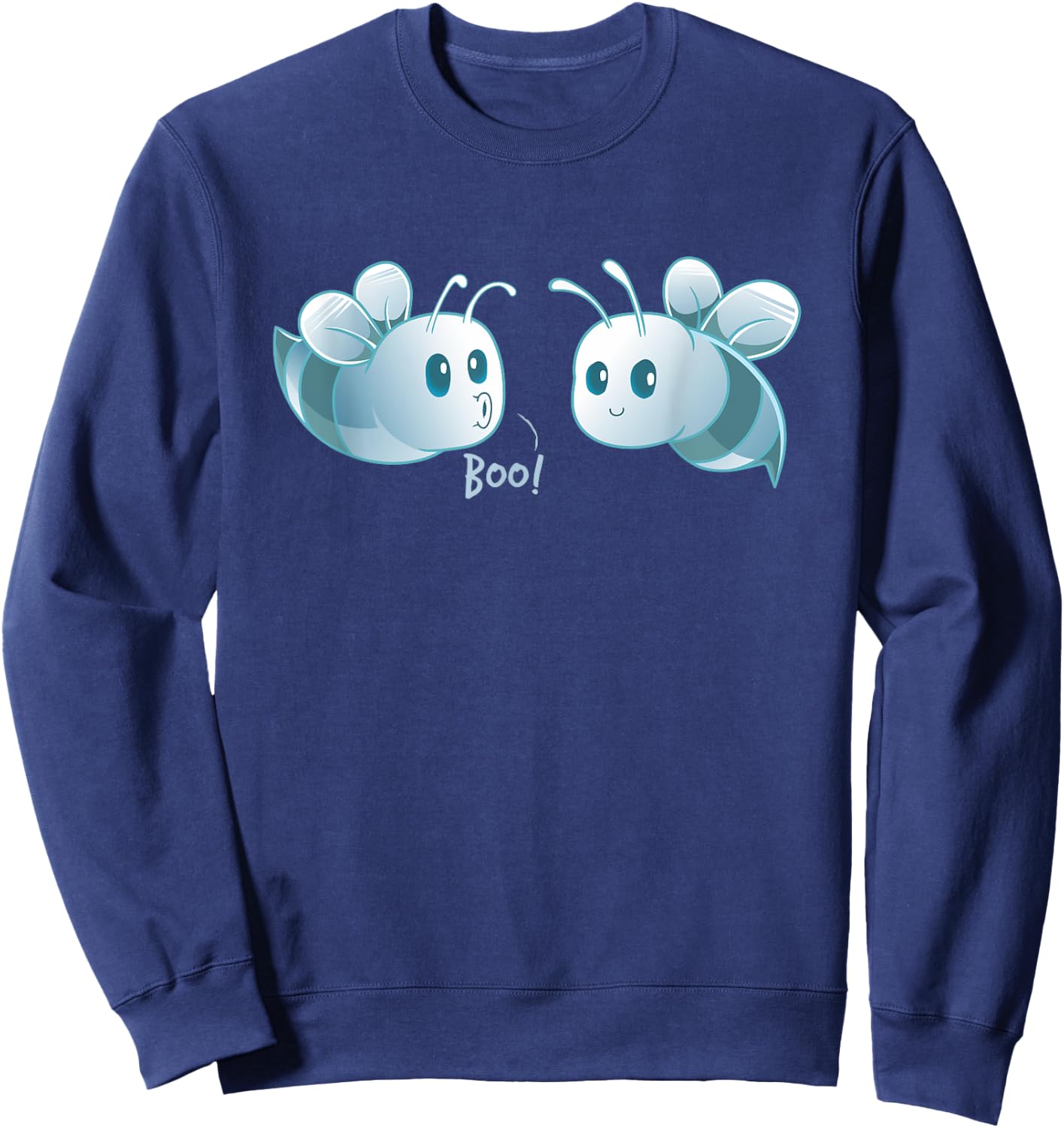 Boo Bees Ghost Women Boobs Beekeeper Bee Lover Halloween Sweatshirt - Sweatshirt | Navy