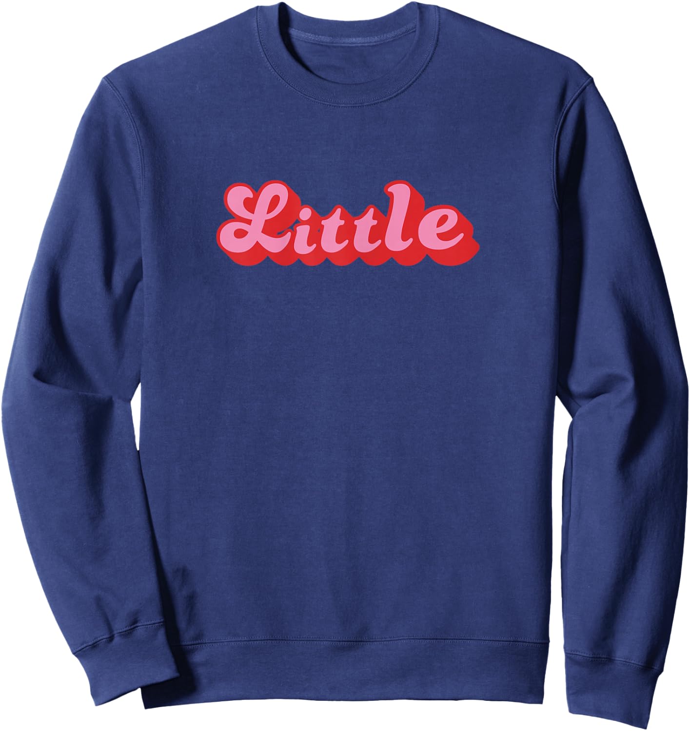 Retro 70s Style Reveal Sorority Big Little Little Sister Sweatshirt - Sweatshirt | Navy