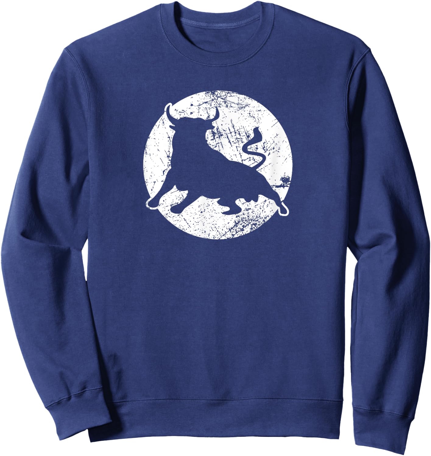 Spanish Toro Bull Distressed 6 Sweatshirt - Sweatshirt | Navy