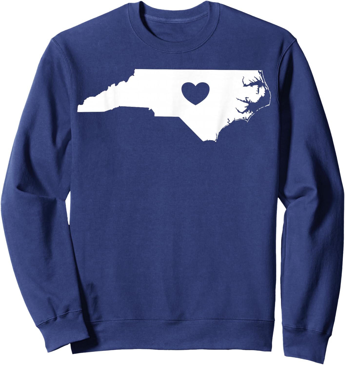 North Carolina Heart State Silhouette Sweatshirt - Sweatshirt | Navy