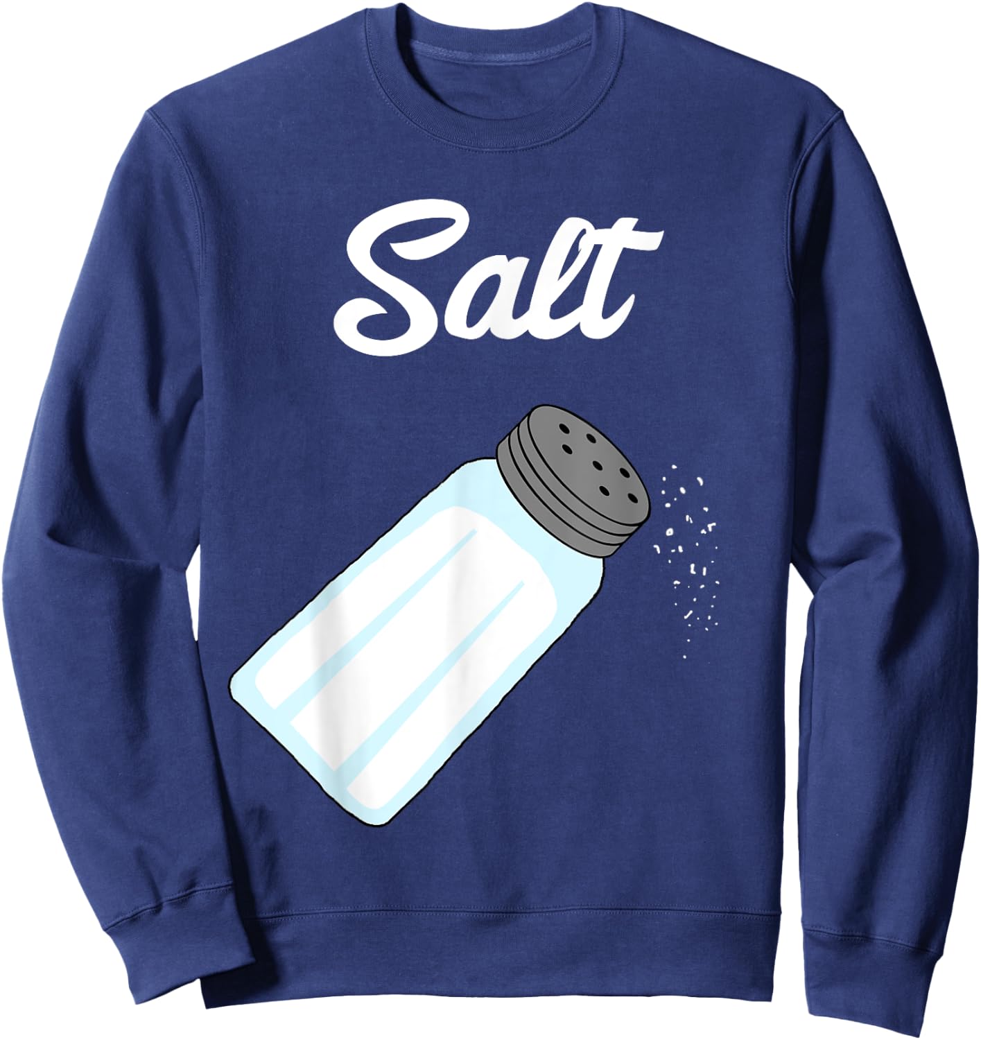 Salt Shaker Glass Flavor Matching Couples Costume Party Sweatshirt - Sweatshirt | Navy