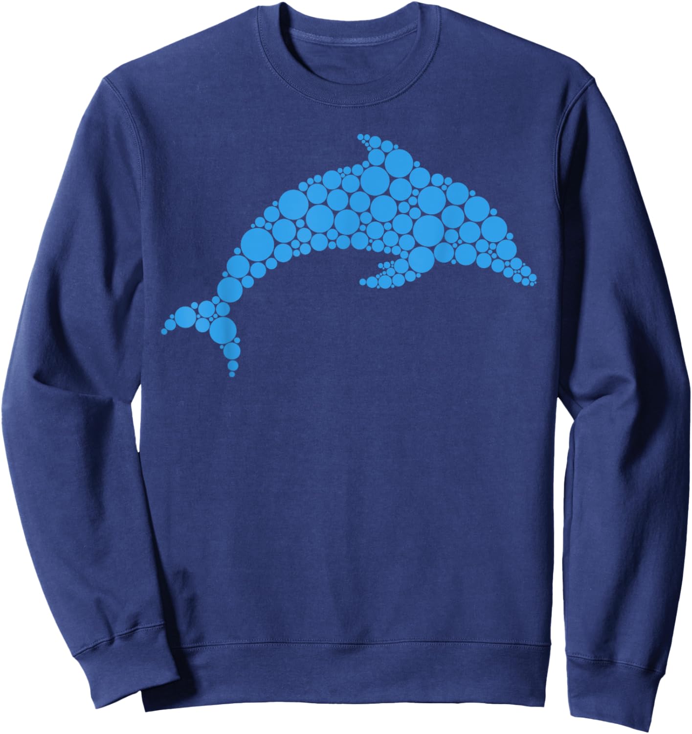 Funny Dolphin Lovers Polka Dot Happy Dot Day Girls Boys Kids Sweatshirt - Sweatshirt | Navy