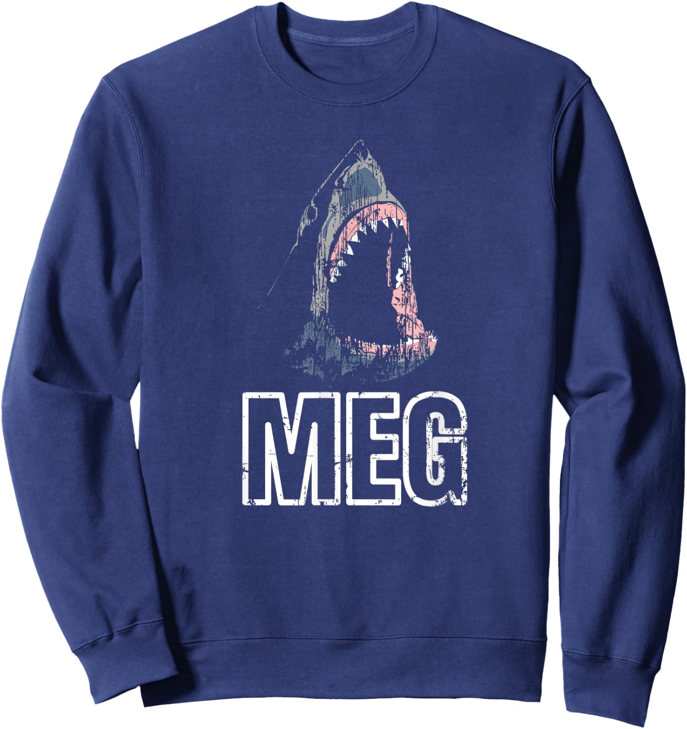 Meg Shark Megalodon Shark Shirt Shark Gifts Sweatshirt - Sweatshirt | Navy