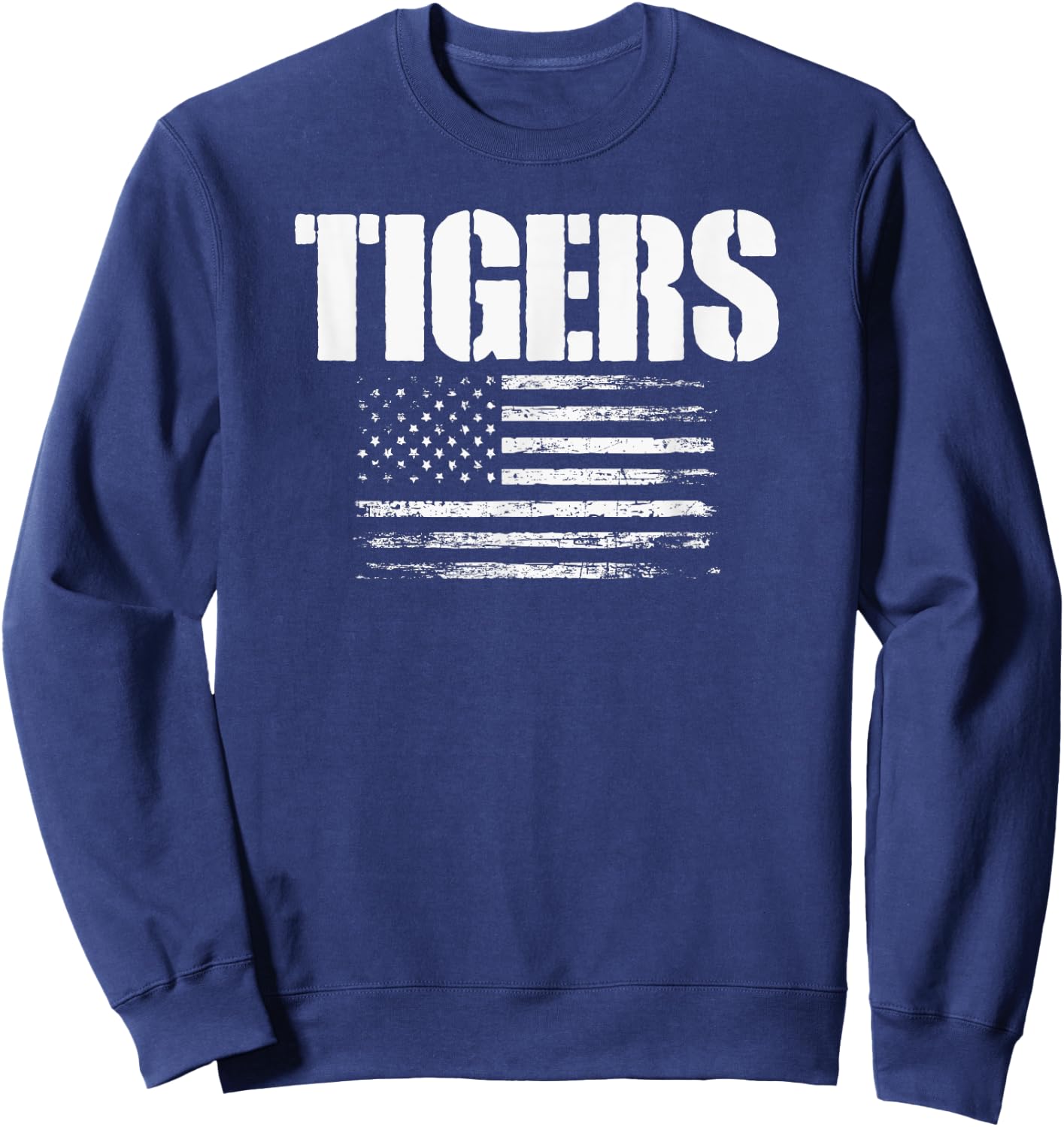 Wills Point Tigers USA Flag Pride Sweatshirt - Sweatshirt | Navy