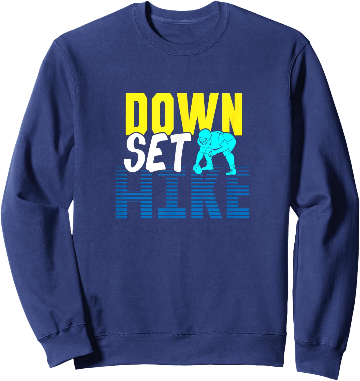 Down Set Hike Shirt | Football Center T Shirt Sweatshirt - Sweatshirt | Navy