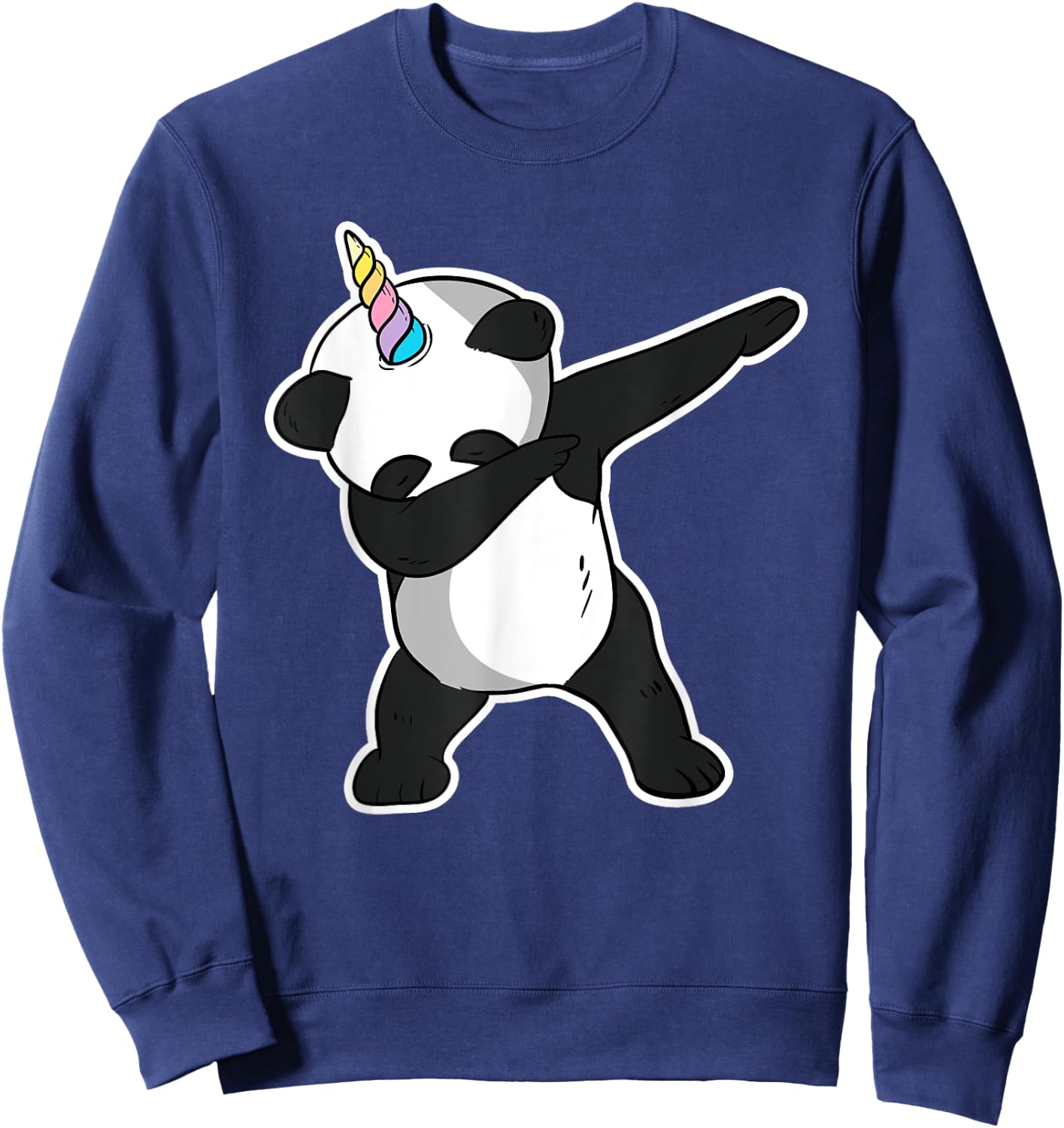 Funny Dabbing Pandacorn Shirt Sweatshirt - Sweatshirt | Navy