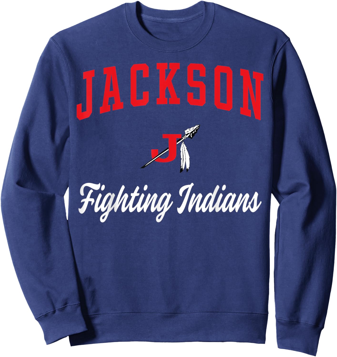 Jackson High School Fighting Indians Sweatshirt - Sweatshirt | Navy