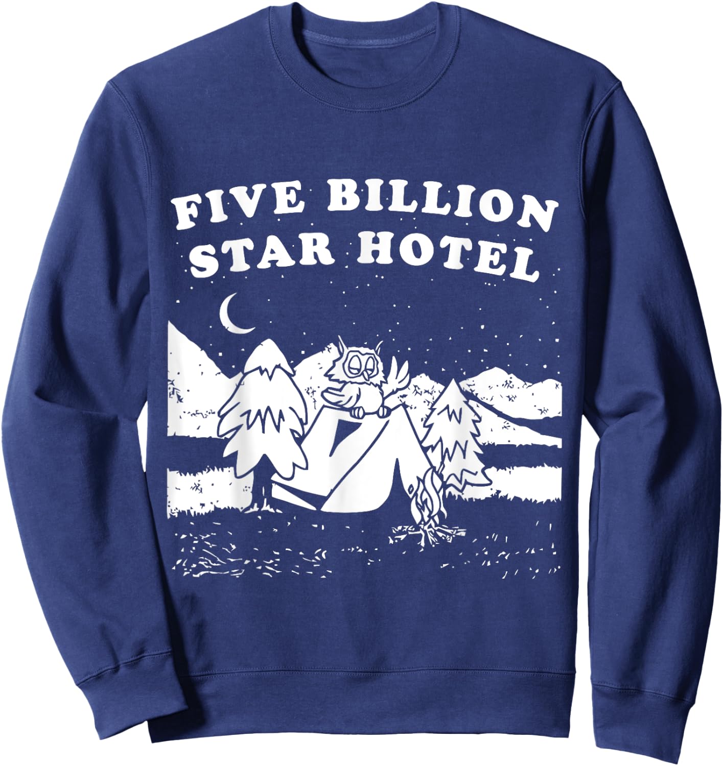 Funny Camping - Five Billion Star Hotel Sweatshirt - Sweatshirt | Navy