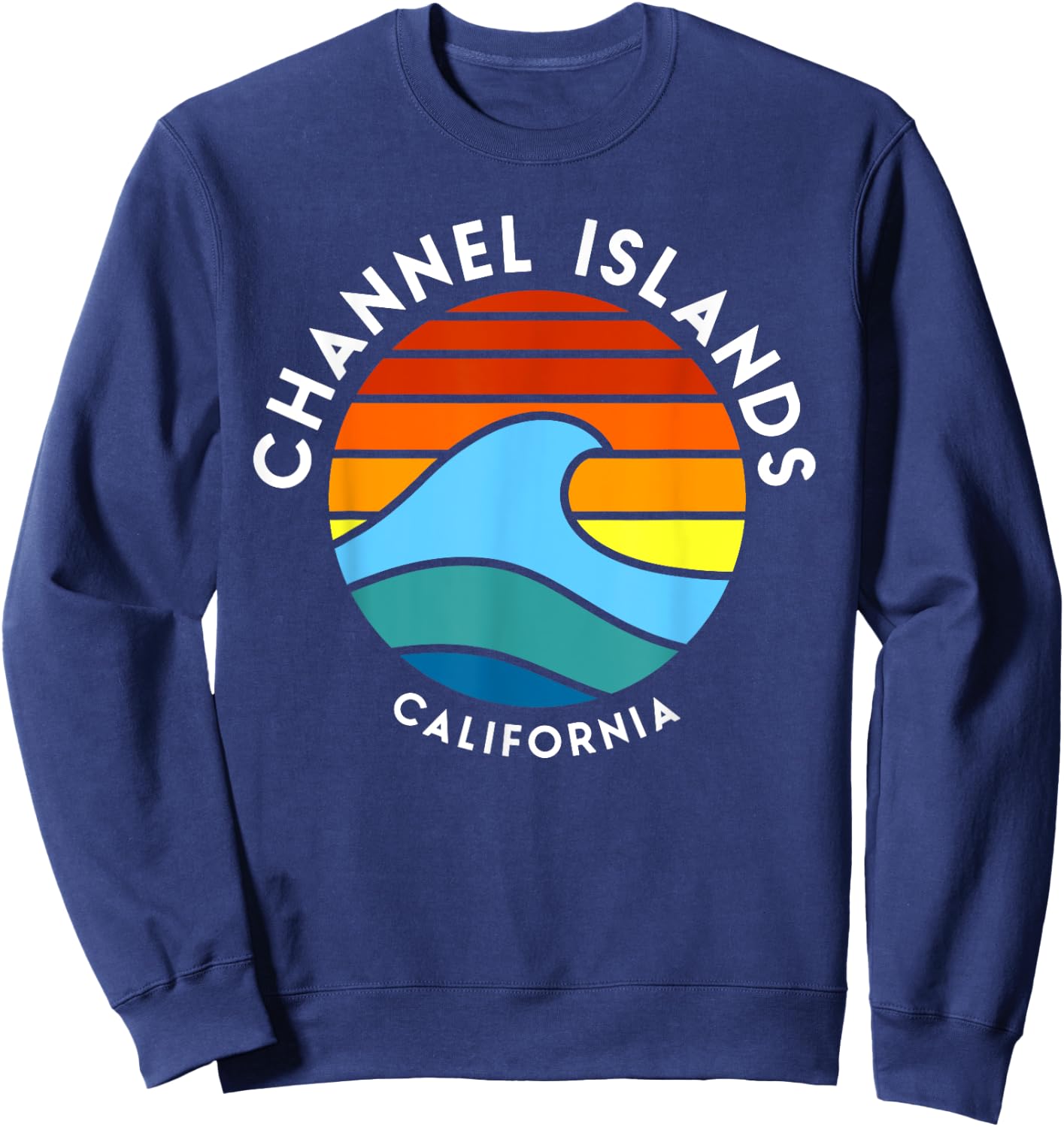 Channel Islands California Retro Wave 80s Sweatshirt - Sweatshirt | Navy