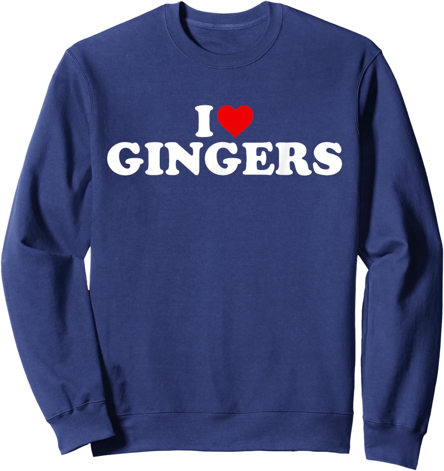 I Love Gingers - Heart Sweatshirt - Sweatshirt | Navy
