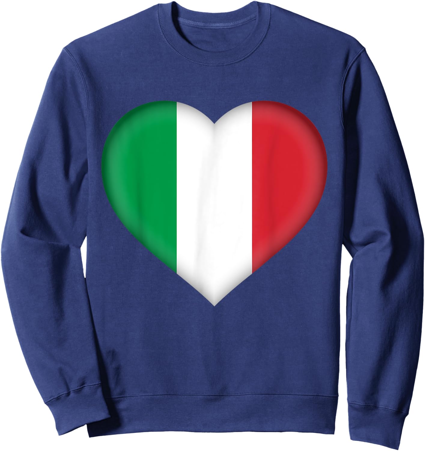 I Love Italy | Italian Flag Heart Outfit Sweatshirt - Sweatshirt | Navy
