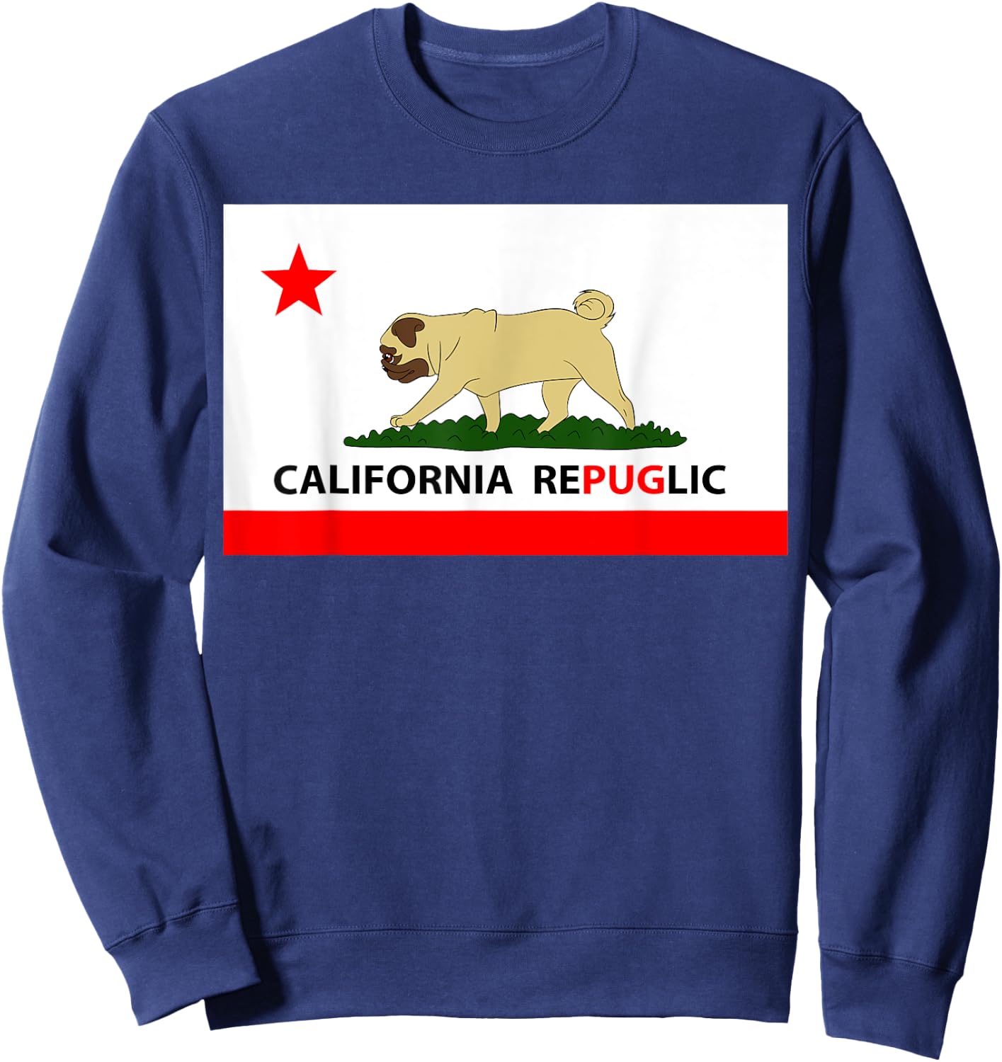 California Republic Pug Sweatshirt - Sweatshirt | Navy