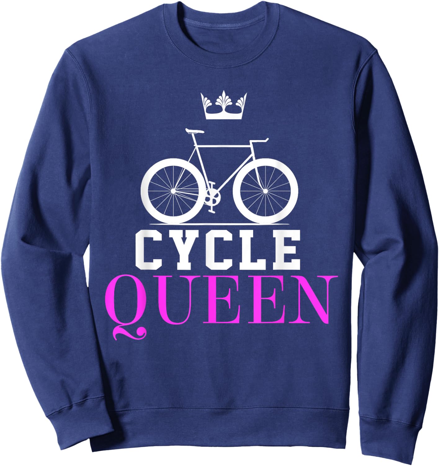 Cute Cycling Cycle Queen Women's Bicycle T Shirt Sweatshirt - Sweatshirt | Navy