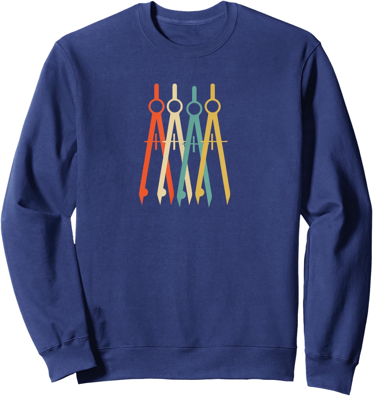 Vintage Retro Art Architect Architecture T Shirt Gift Sweatshirt - Sweatshirt | Navy