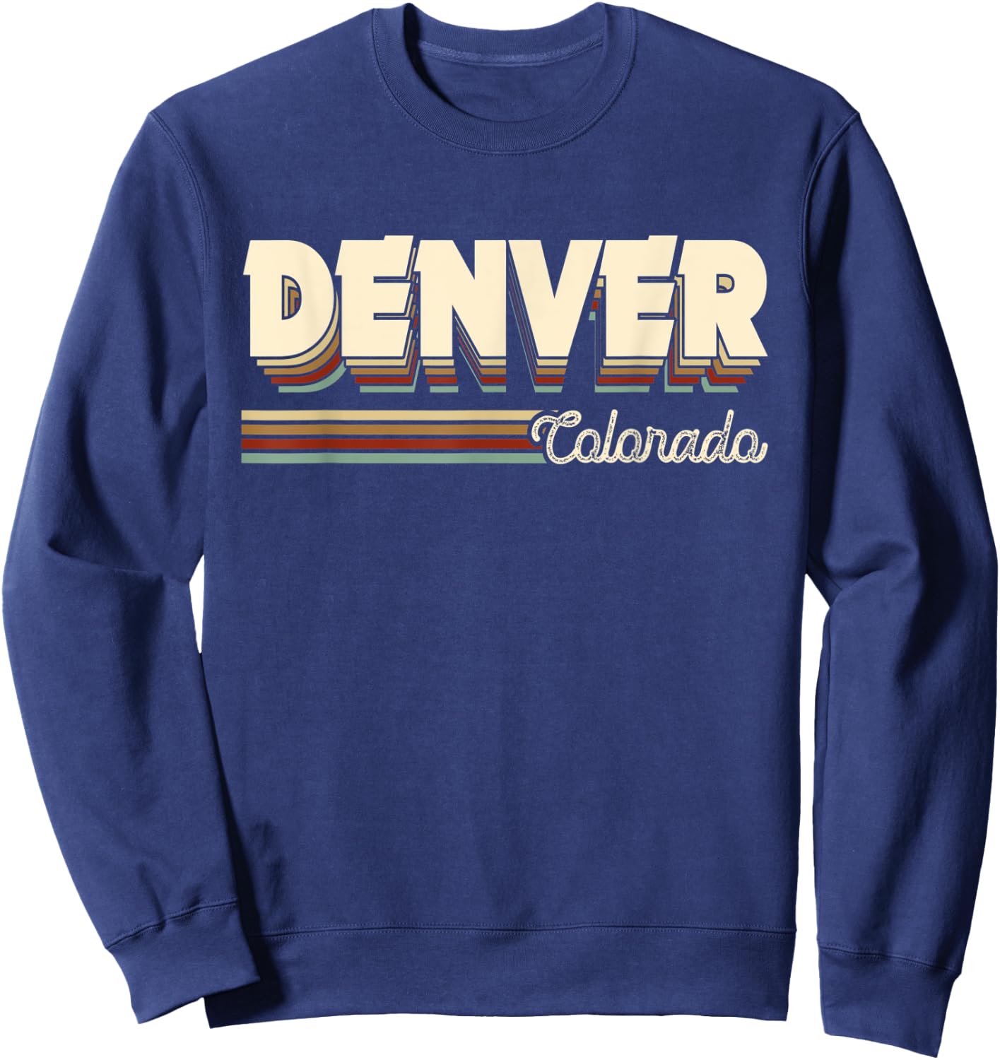 Retro City Denver Colorado Gifts Souvenirs Men Women Kids Sweatshirt - Sweatshirt | Navy