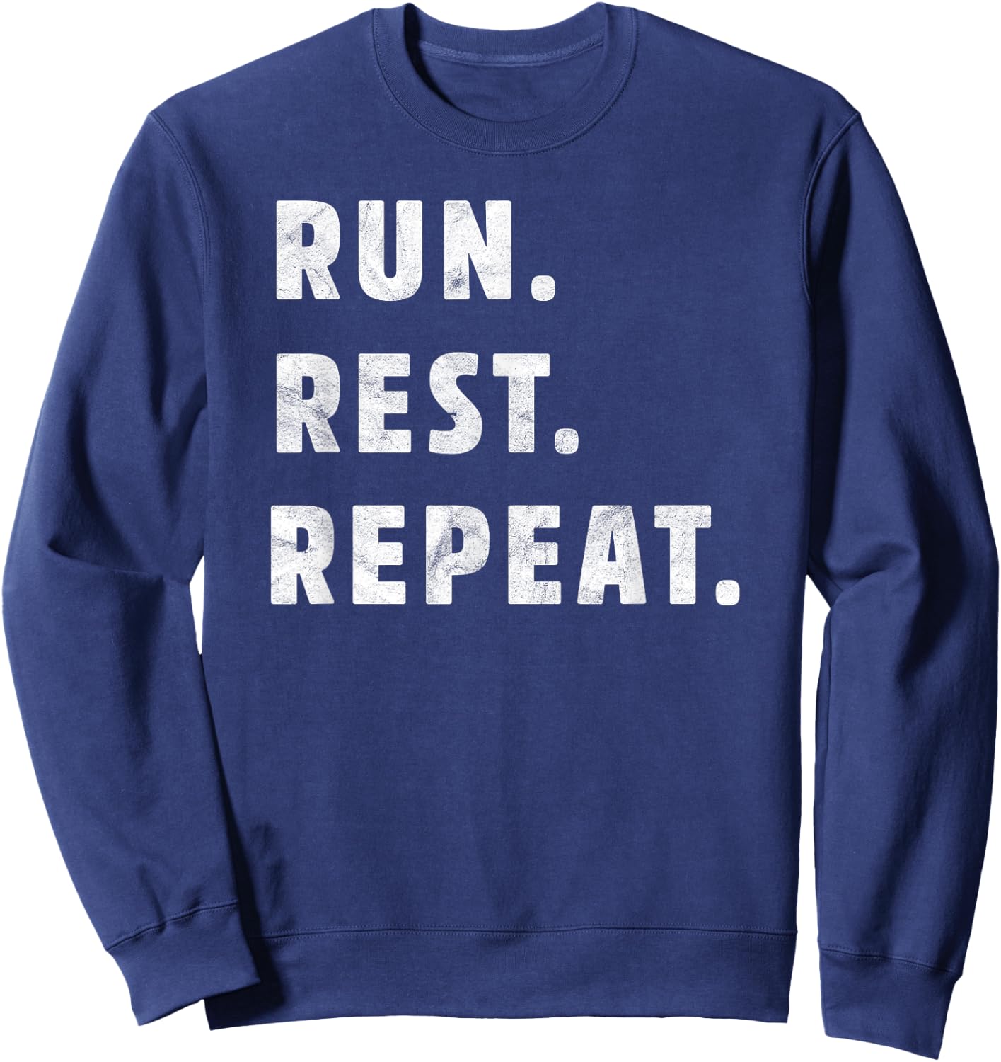Stylish Run Rest Repeat Running Sweatshirt - Sweatshirt | Navy