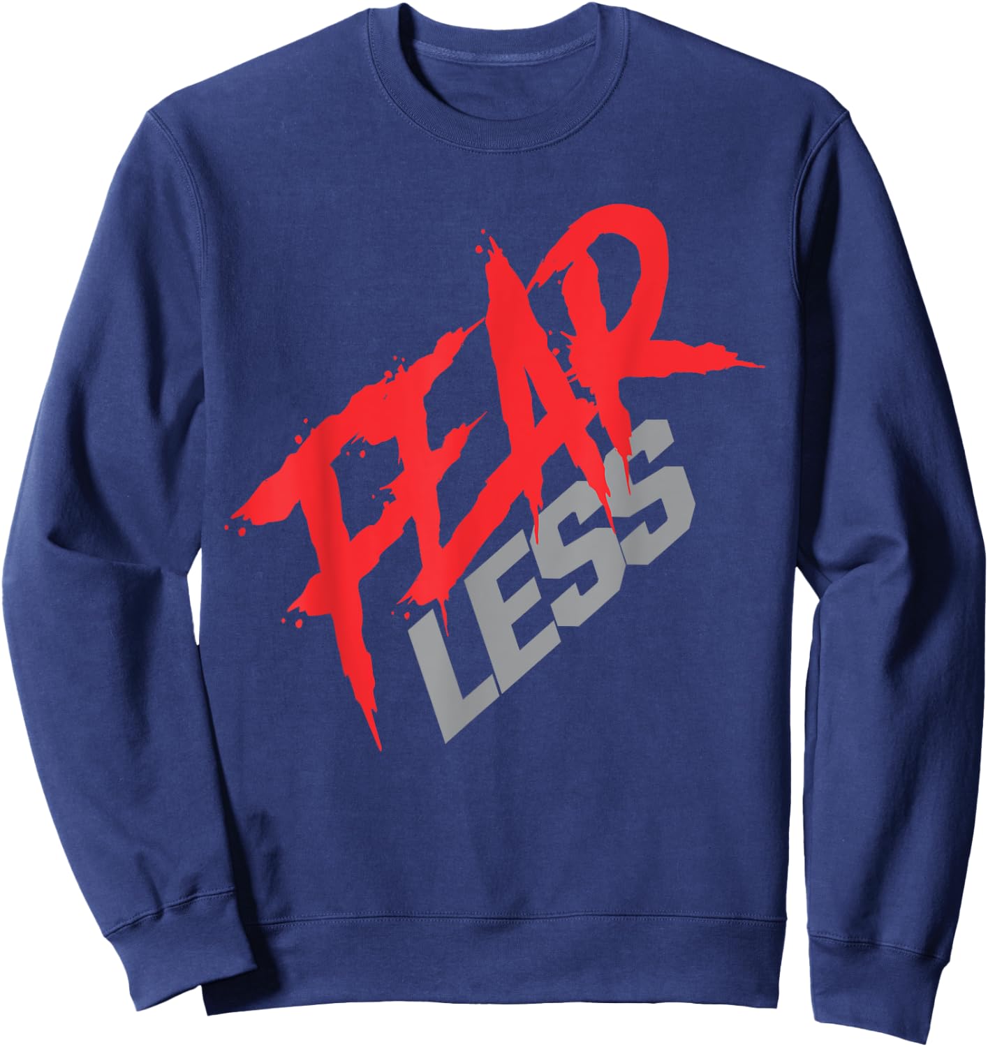 Fear Less | Gym/Workout Sweatshirt - Sweatshirt | Navy