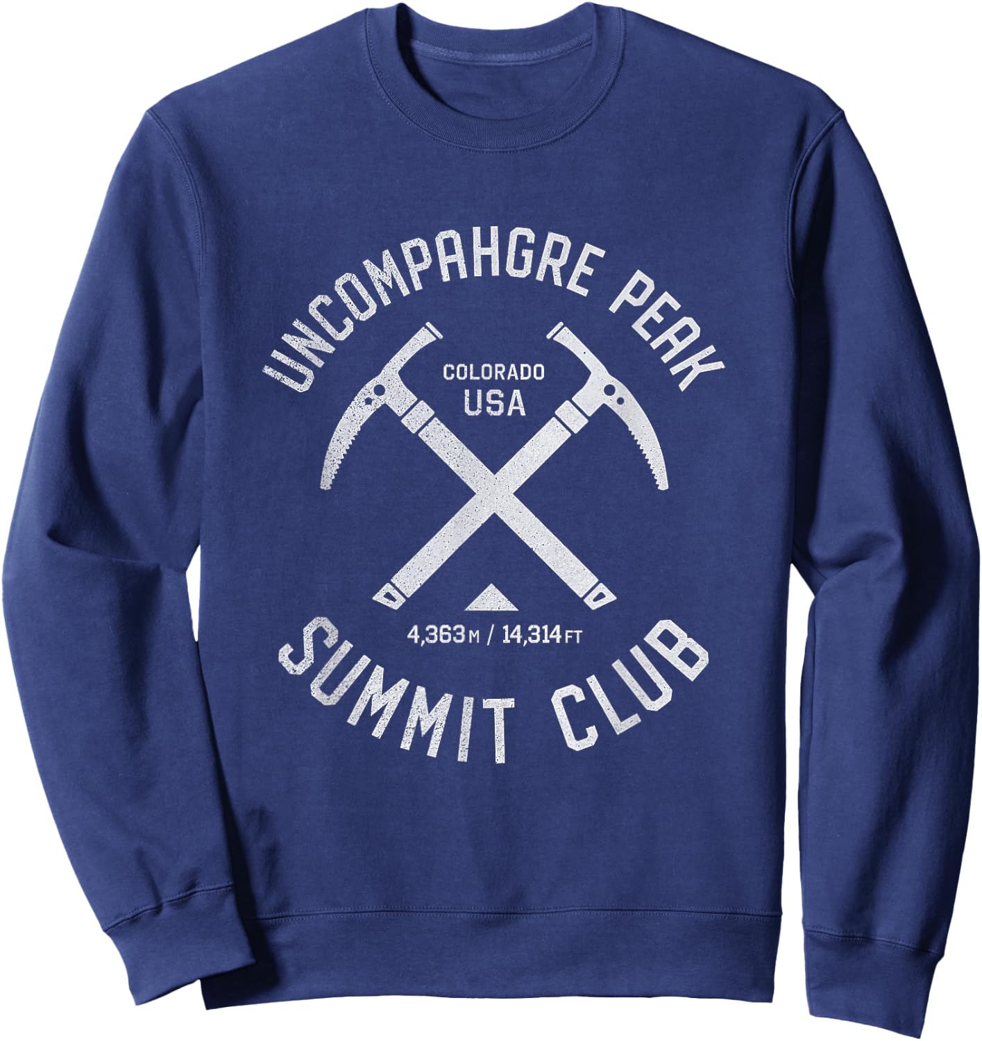 Uncompahgre Peak Summit Club | I climbed Uncompahgre Peak Sweatshirt - Sweatshirt | Navy