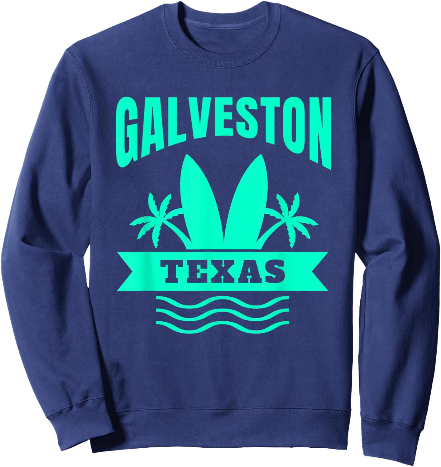 Galveston Beach Texas Vacation Souvenir Women Kids Sweatshirt - Sweatshirt | Navy