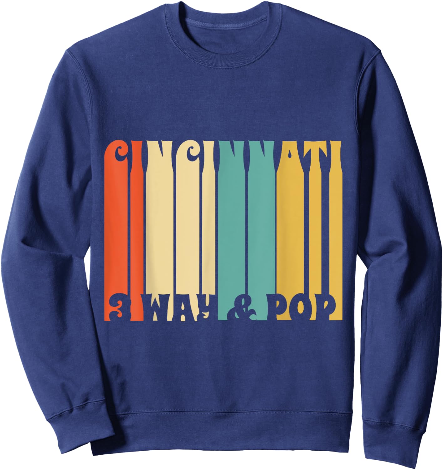 Cincinnati Retro Vintage 3 Way Chili and Pop Shirt Sweatshirt - Sweatshirt | Navy