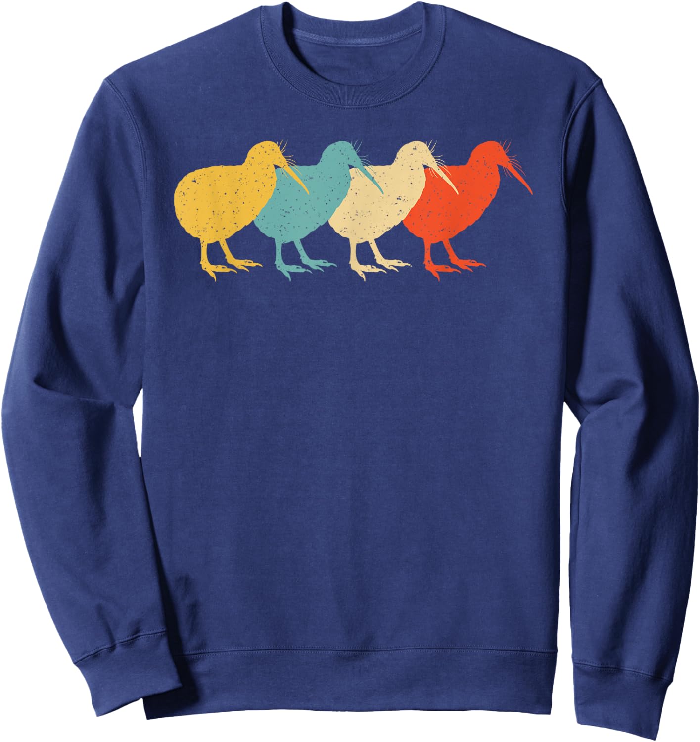 Kiwi Vintage Retro Bird Animal Lover 60s 70s Gift Sweatshirt - Sweatshirt | Navy
