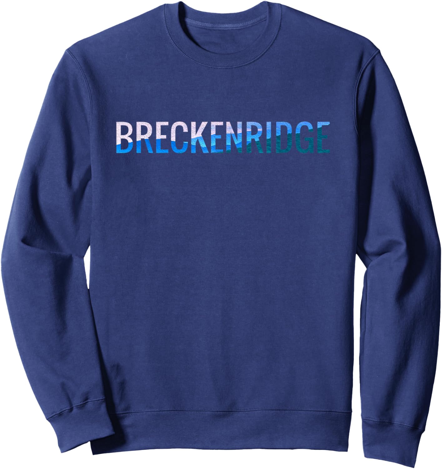 Breckenridge Colorado Mountain Sky Clouds Art Sweatshirt - Sweatshirt | Navy