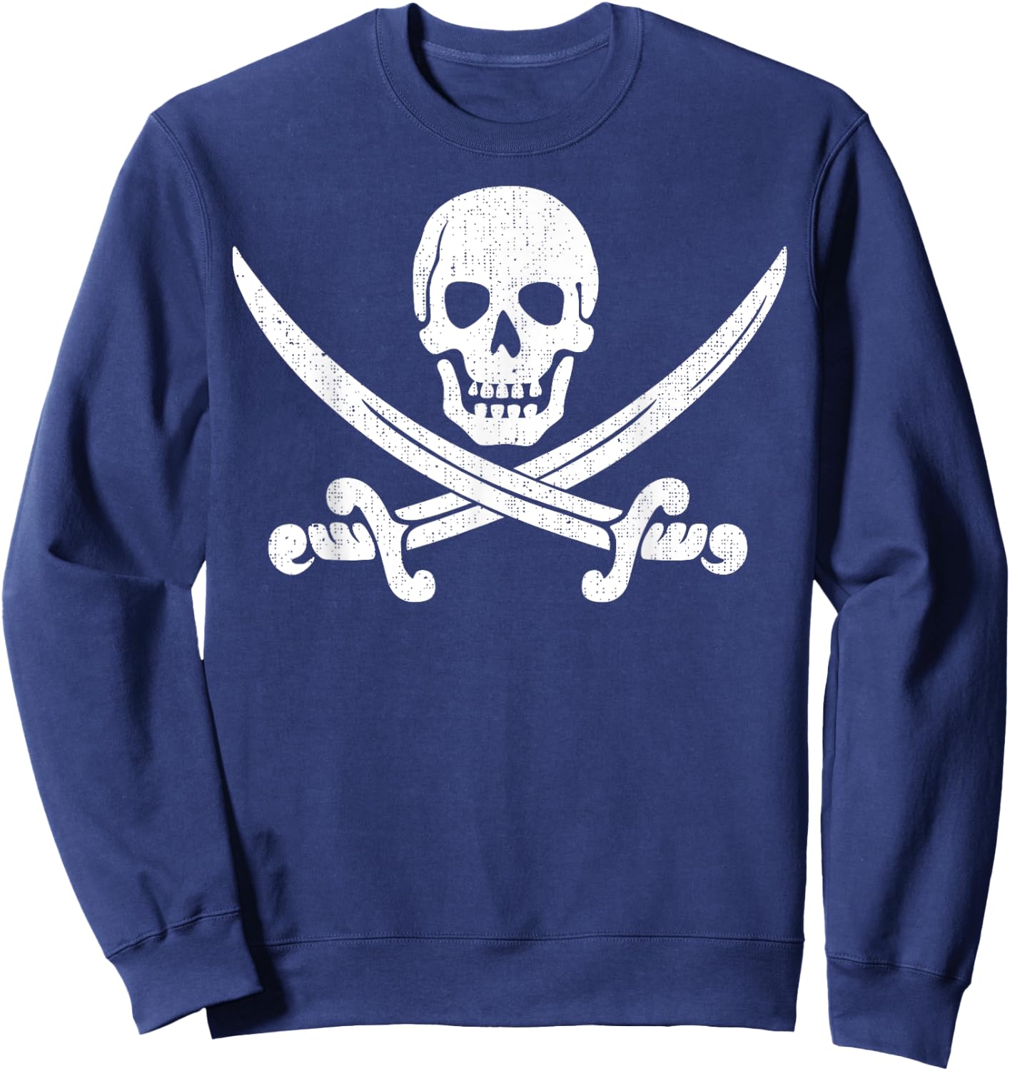 Skull Crossed Pirate Sword Sweatshirt - Sweatshirt | Navy