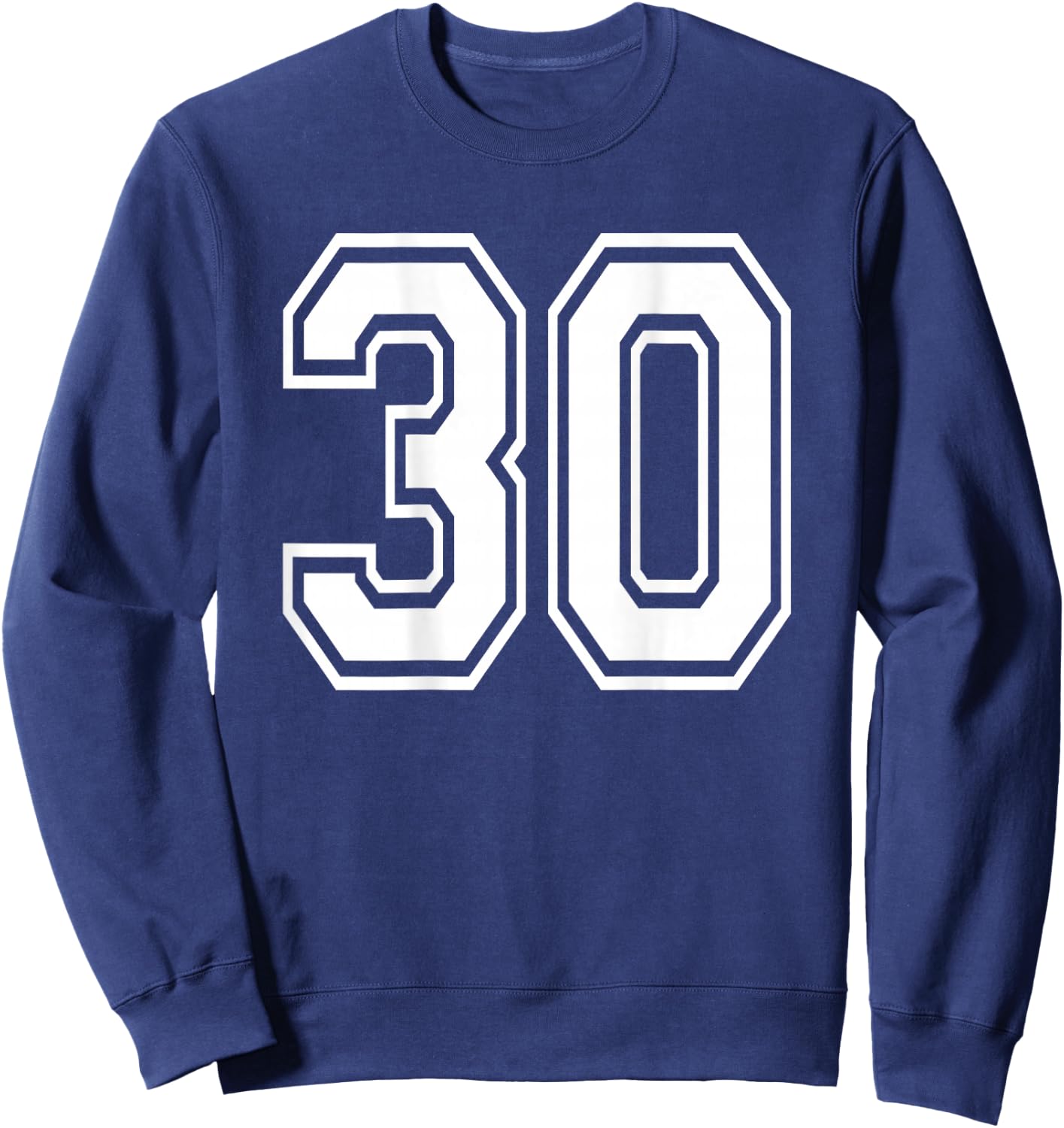 Number 30 Sports Player Number BACK Of Shirt Only Sweatshirt - Sweatshirt | Navy