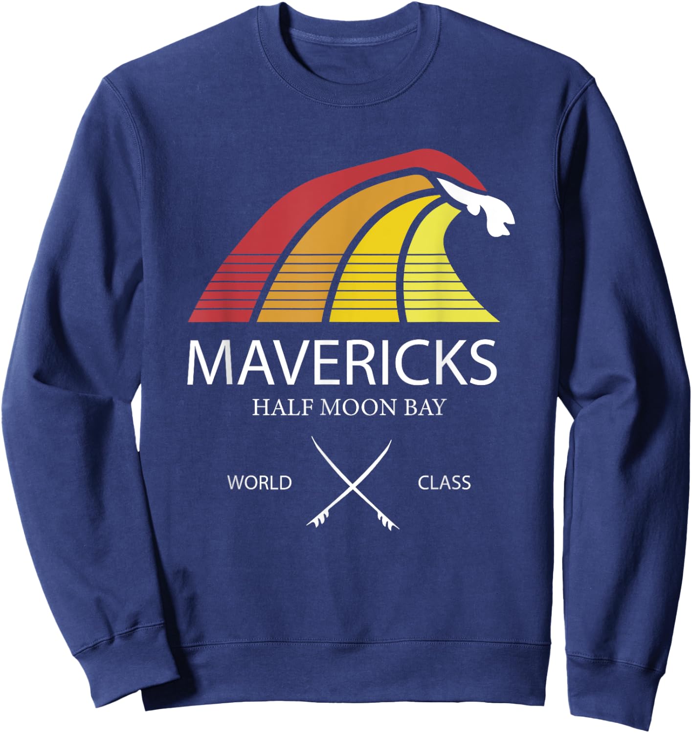 Maverick's Surfing, Travel Gift Maverick Surfer Sweatshirt - Sweatshirt | Navy