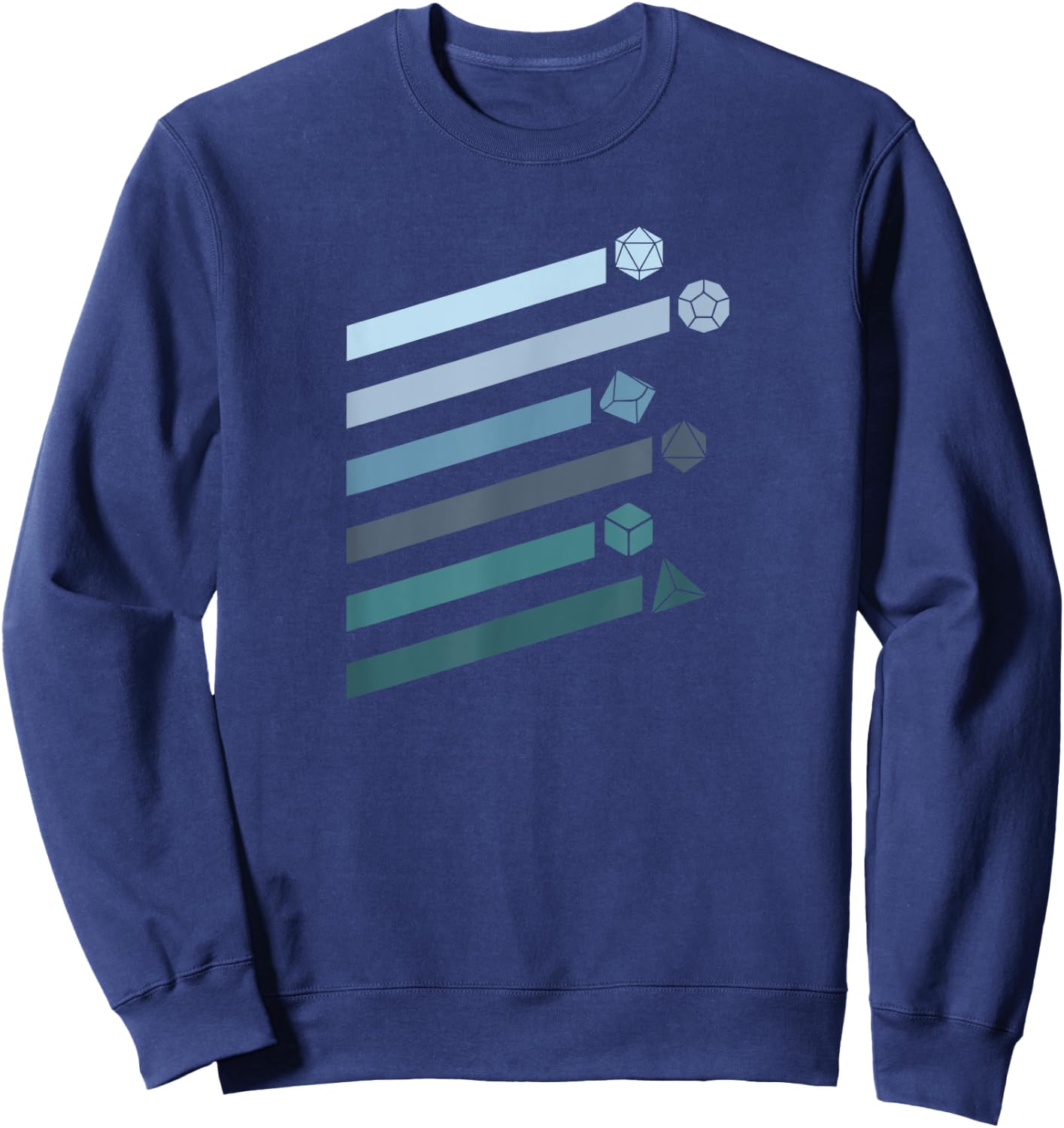 Dungeon Game vintage D20 dice shirt Sweatshirt - Sweatshirt | Navy