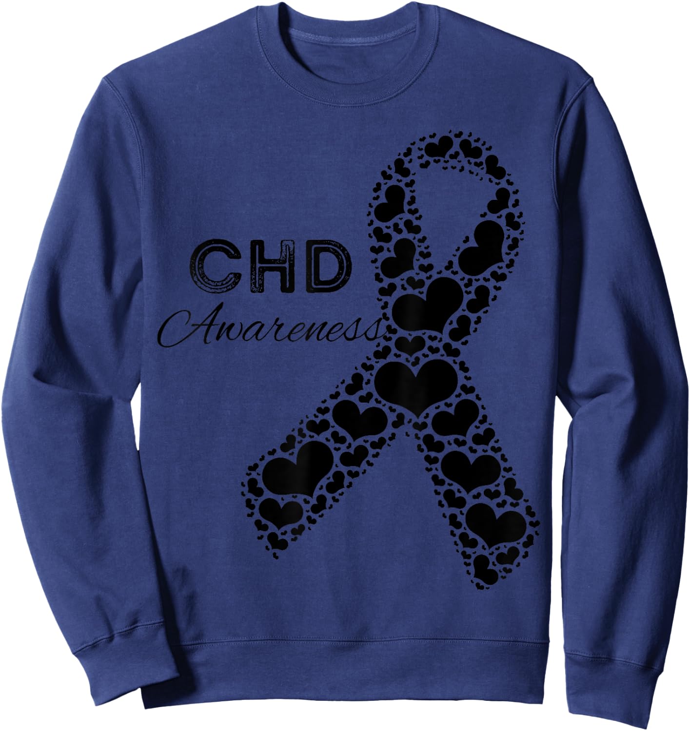 CHD Awareness Congenital Heart Defect Awareness Sweatshirt - Sweatshirt | Navy